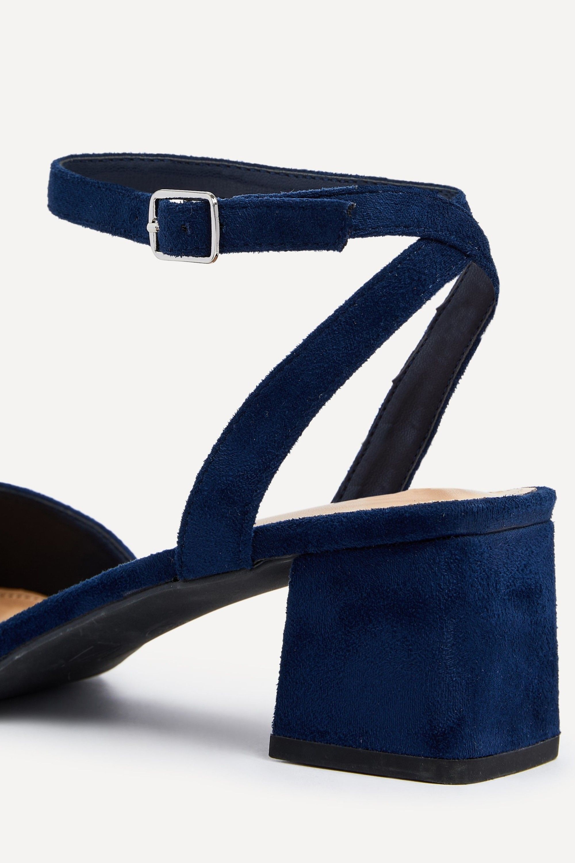 Linzi Suzy Wide Fit Navy Faux Suede Court Heel image 4