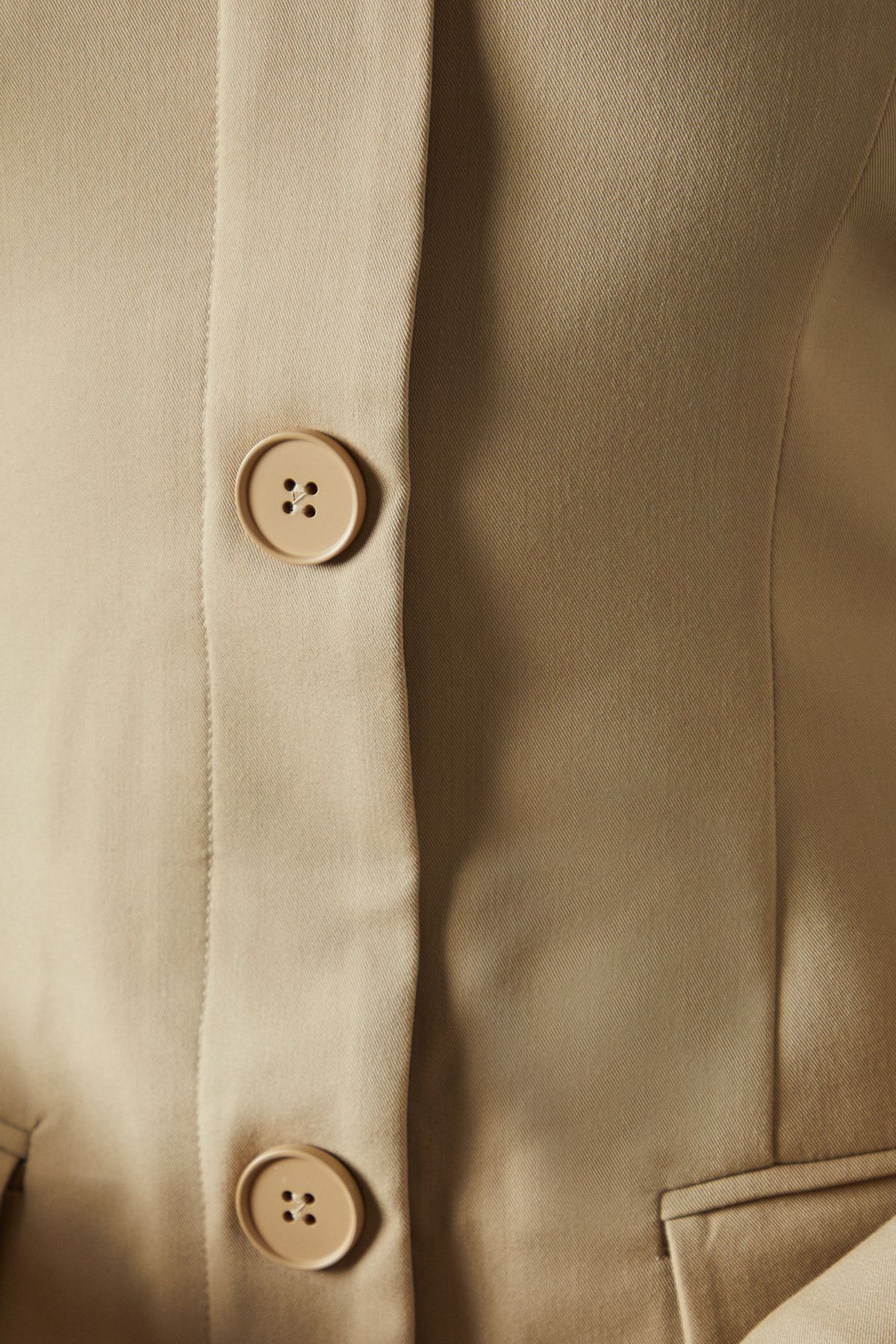 MissPap Tailored Bandeau Long Sleeve Blazer Dress Stone image 5