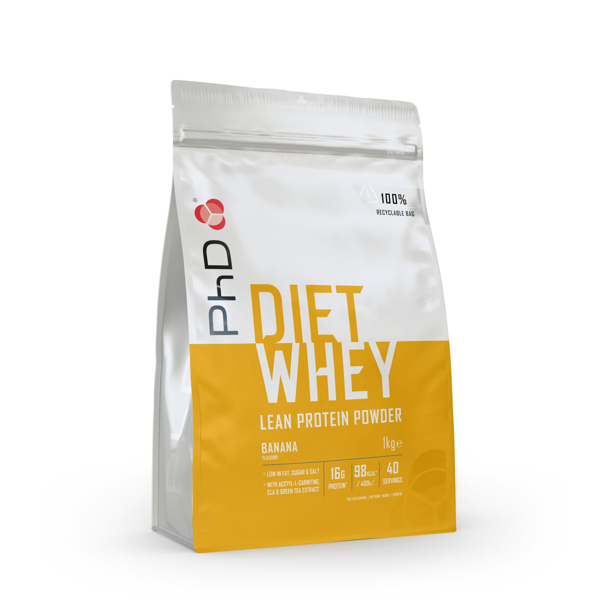 PhD Nutrition Diet Whey Protein Powder Banana 2KG image 1