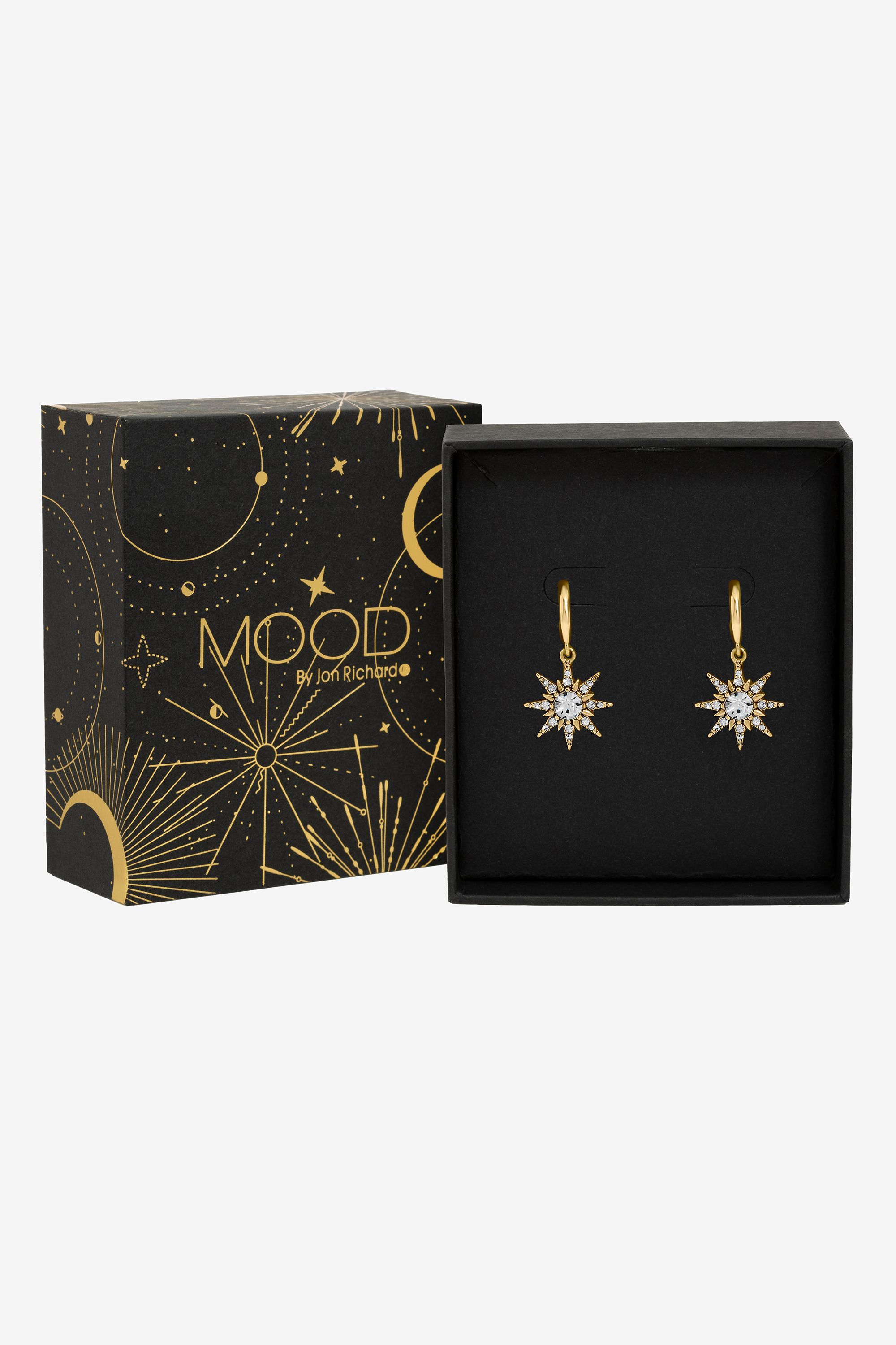 Mood Gold Plated Celestial Earrings Gift Boxed image 1