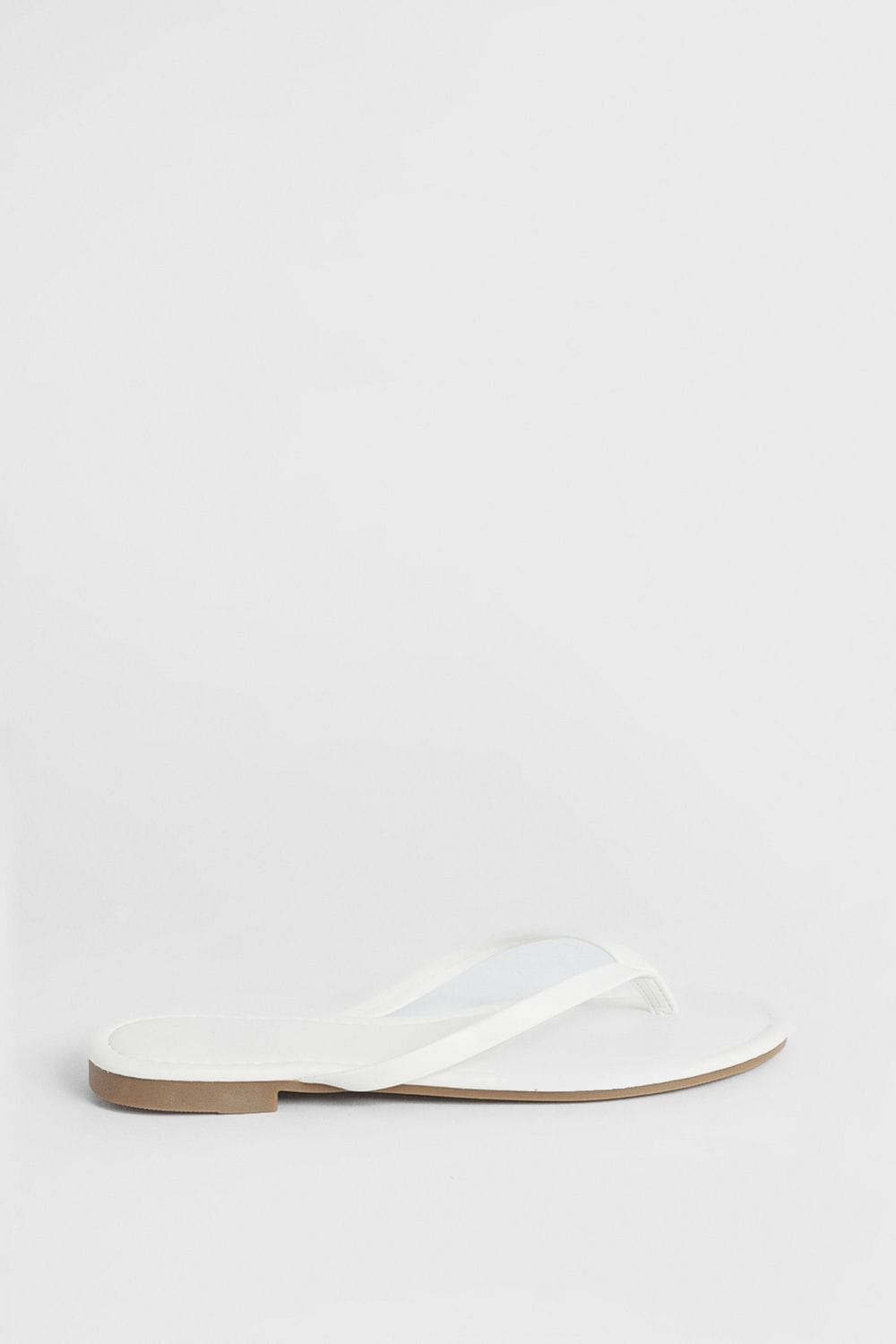 Oasis Jodie Faux Leather Flip Flops White