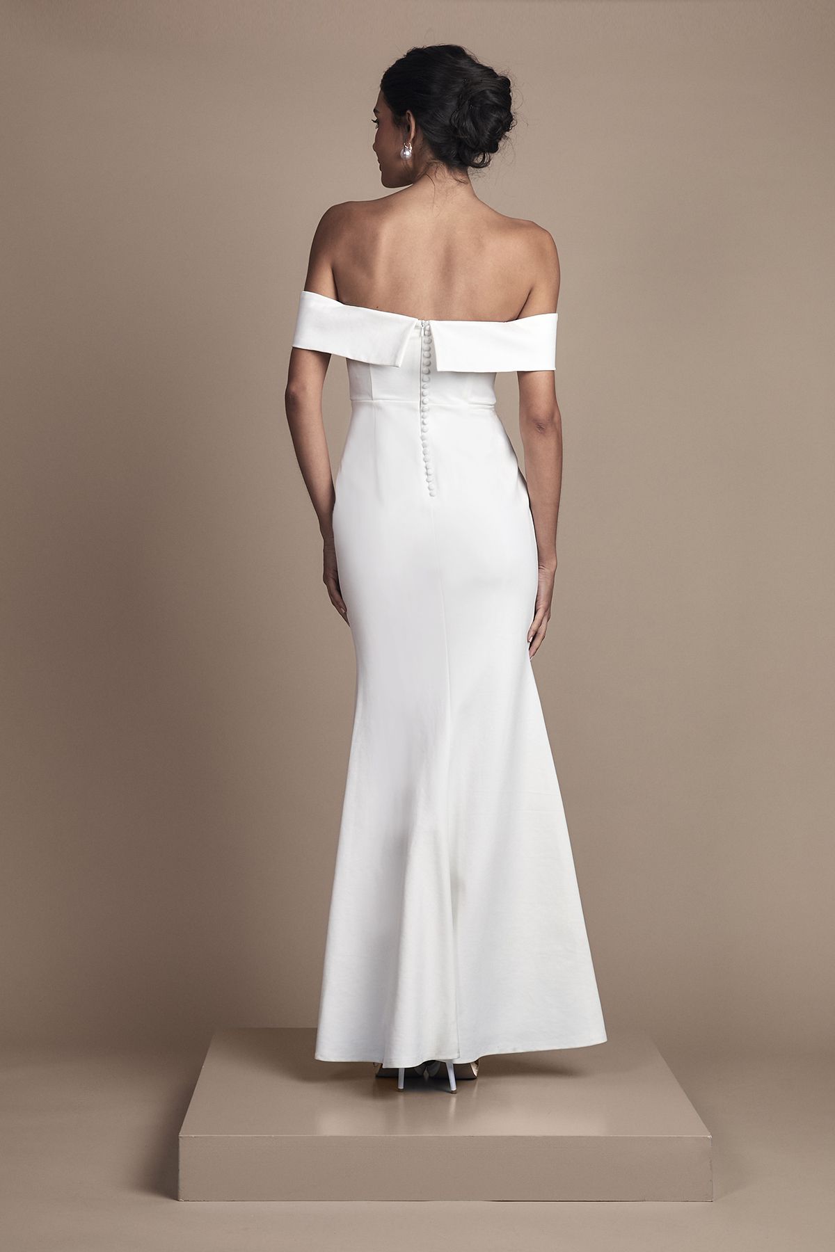 Coast Ponte Bardot Maxi Wedding Dress Ivory image 3