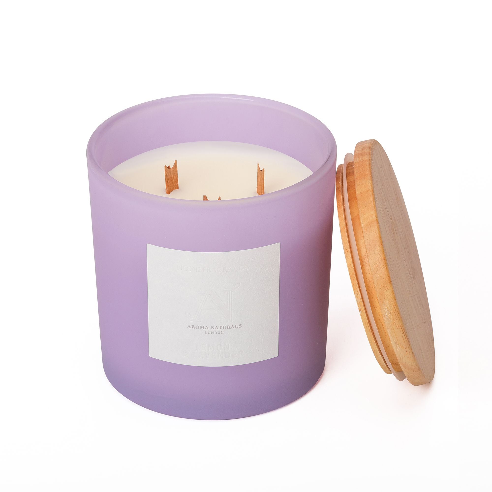 Aroma Naturals Frosted Decadence Glass Candle - Cashmere Scent image 2