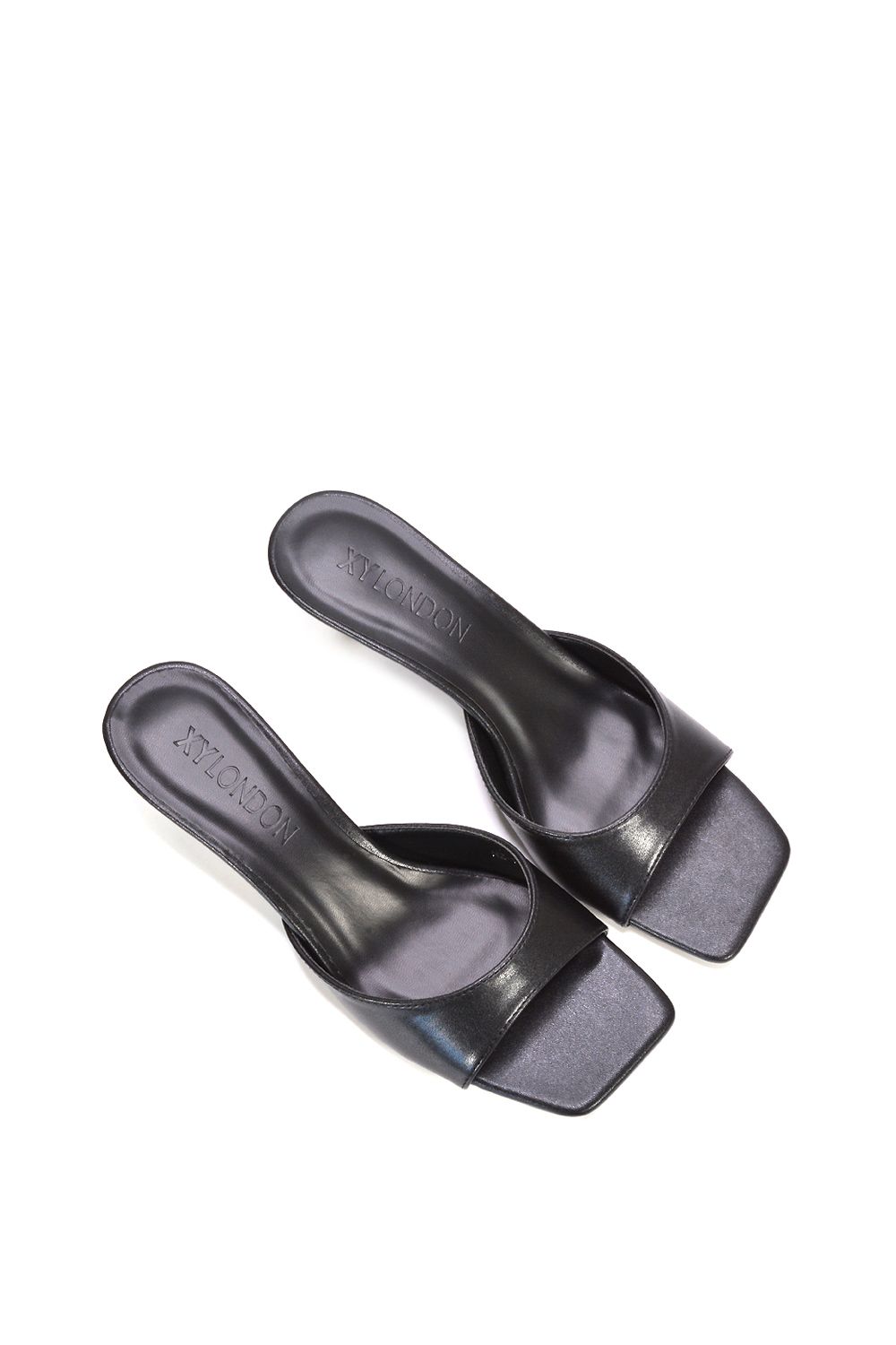 XY London 'Jane' Square Toe Kitten Heel Slip On Heeled Sandal Mules image 6