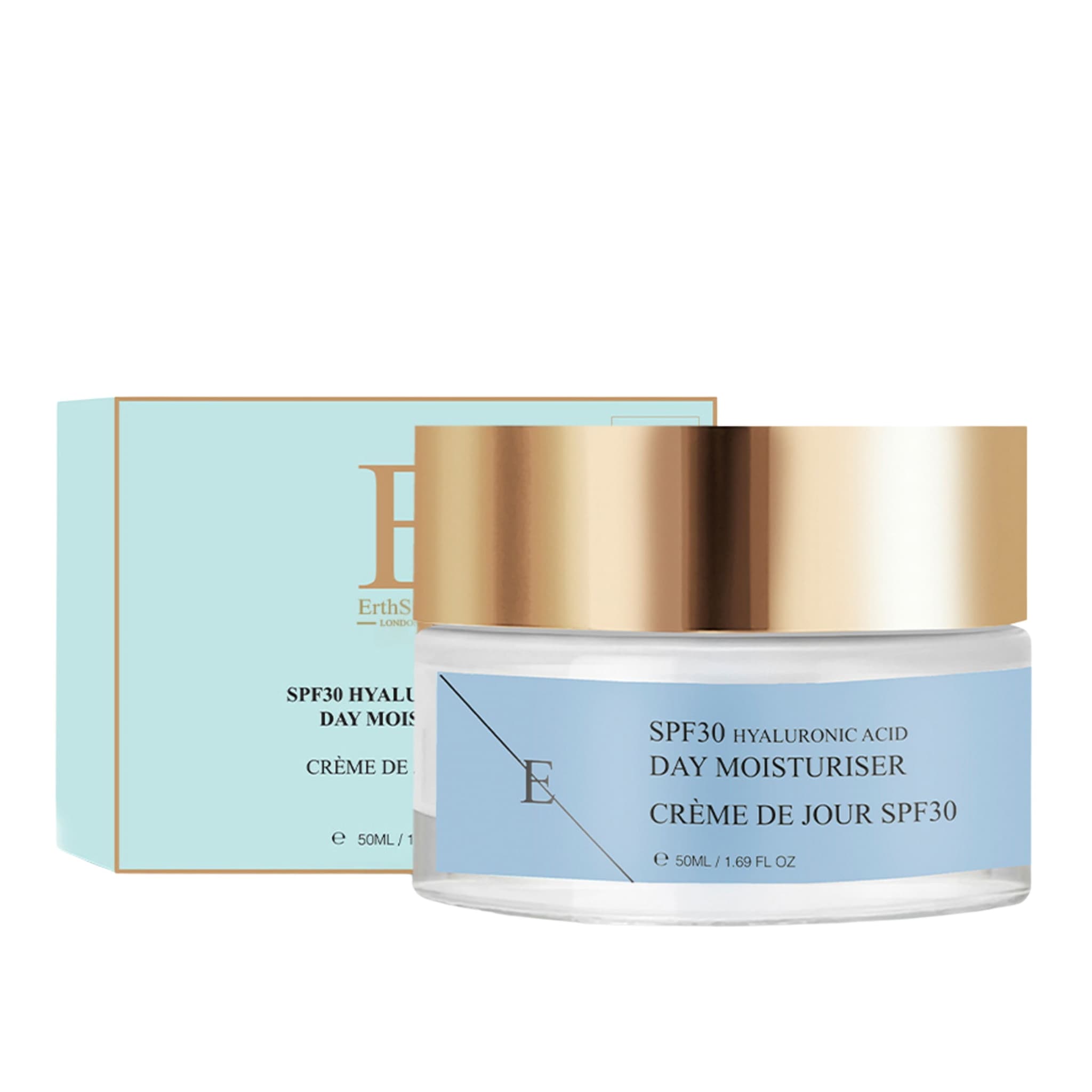 Erth Skin London Day & Night Renewal Duo Retinol Night Moisturiser 50ml + SPF 30 Hyaluronic Acid Day Cream 50ml image 4