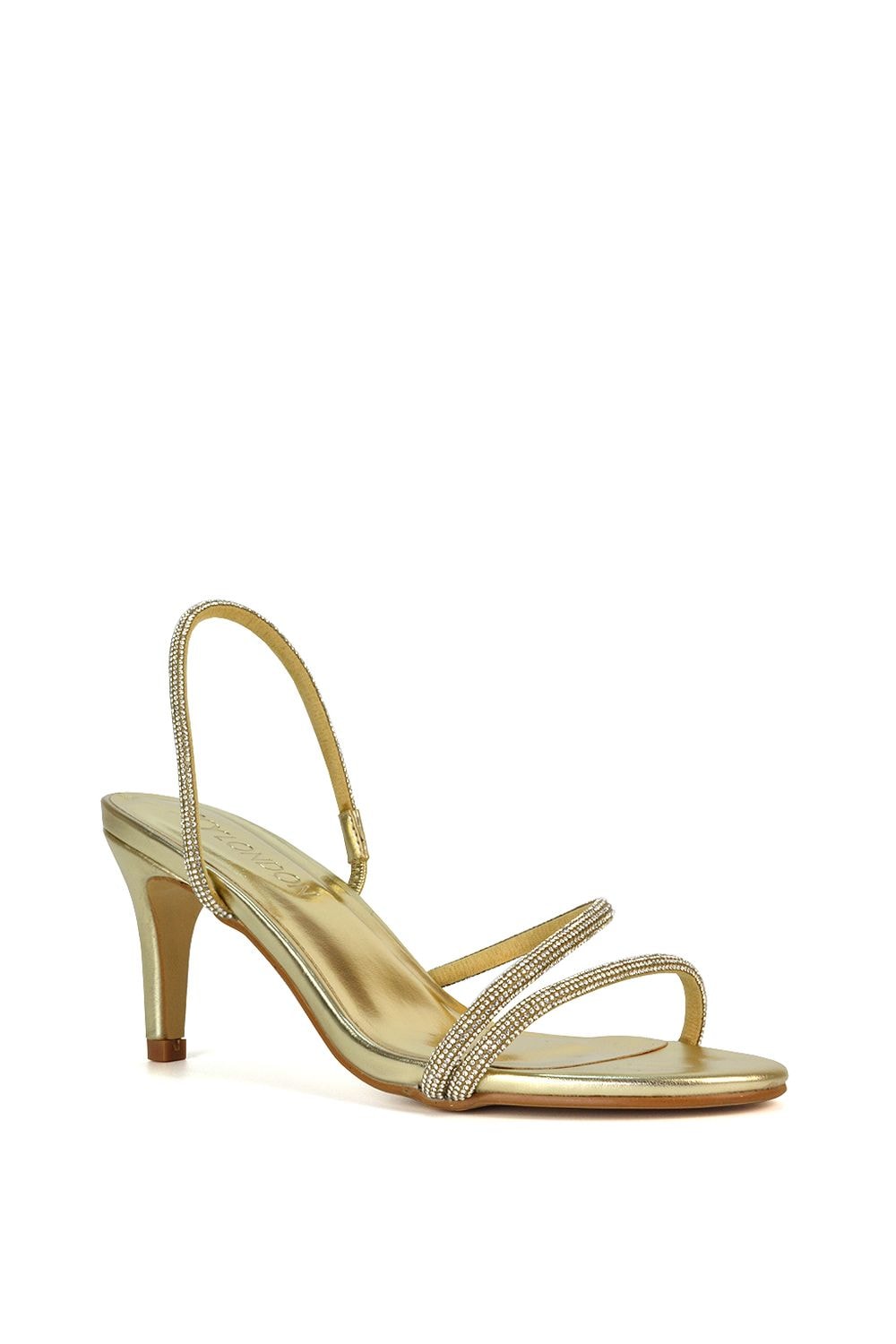 XY London 'Polly' Slingback Strappy Diamante Stiletto High Heel Sandals image 2