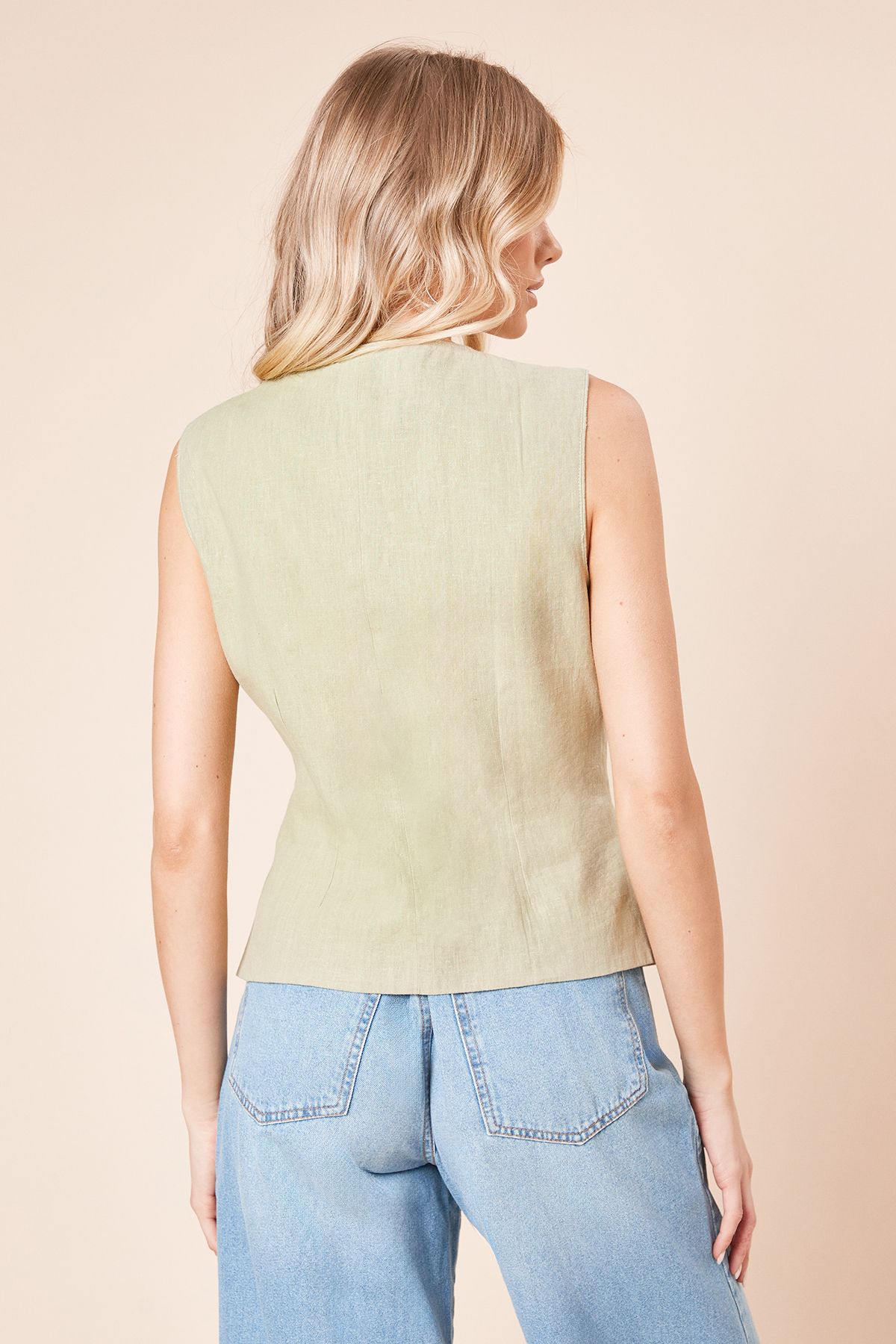 Dorothy Perkins Tailored Horn Button Jacket Sage image 4