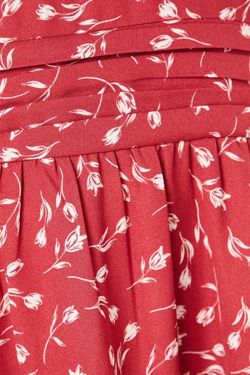 Dorothy Perkins Red Ditsy Ruffle Hem Mini Dress Red image 5