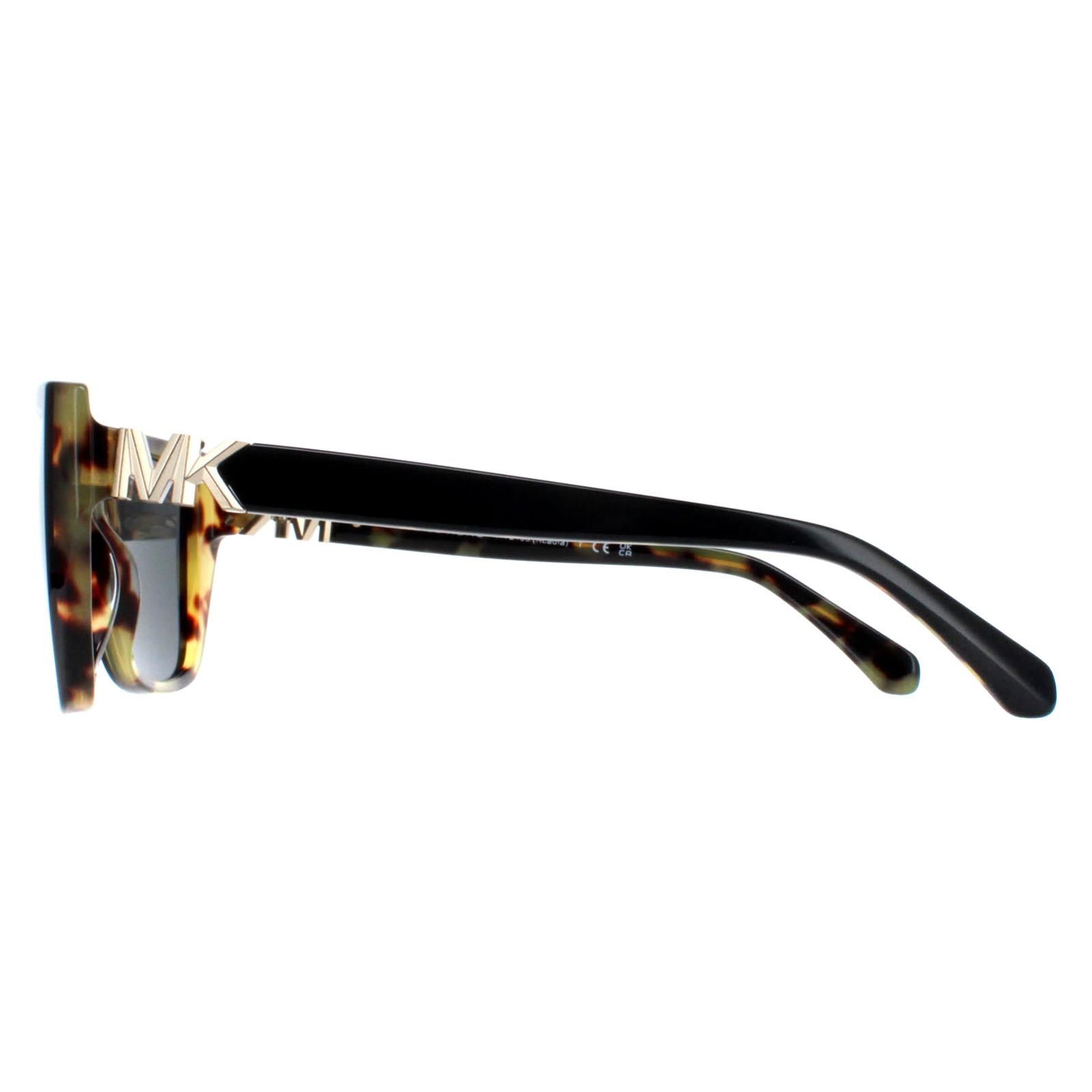 Michael Kors Rectangle Bi Layer Black Amber Tortoise Dark Grey MK2199 Acadia image 3