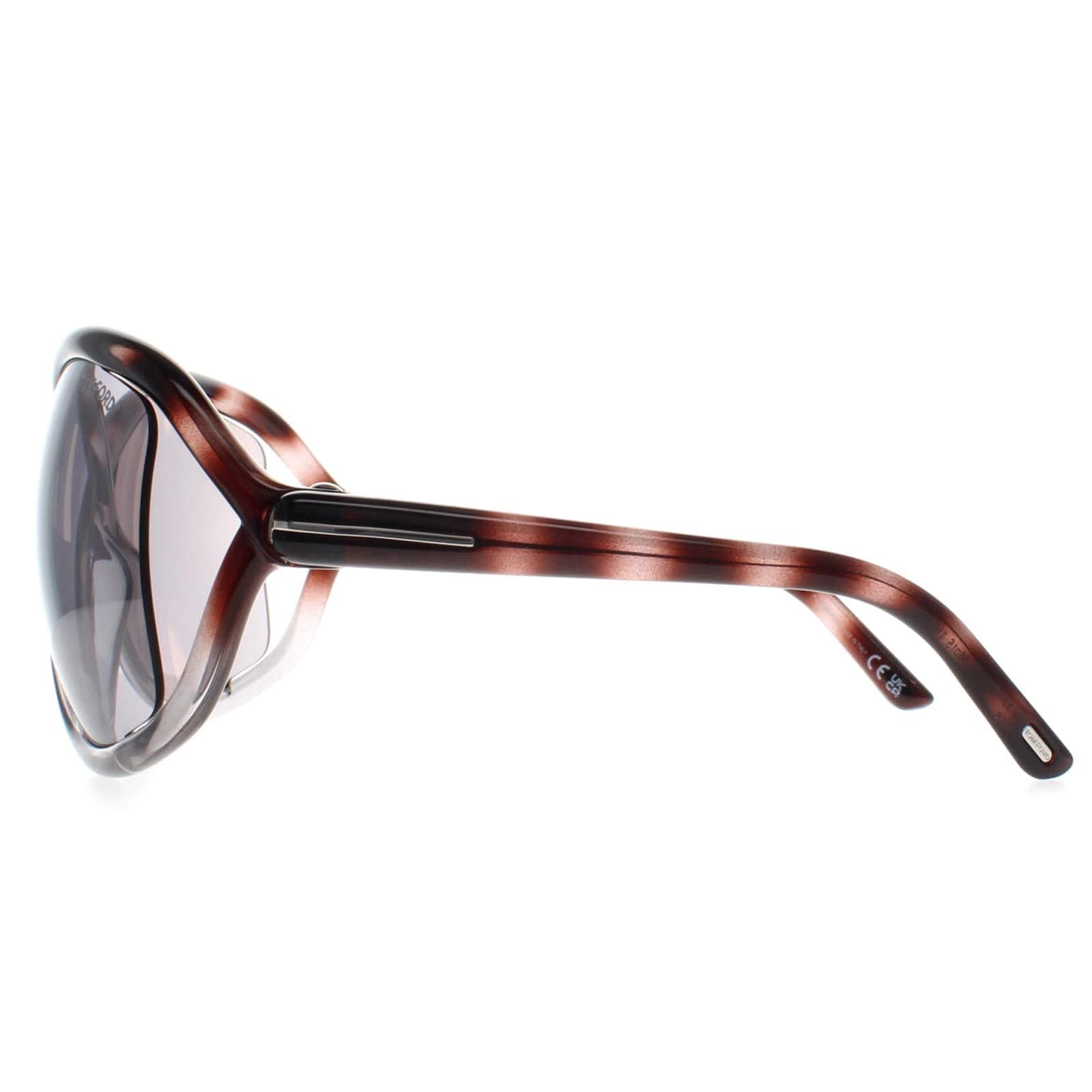 Tom Ford Butterfly Gradient Grey Tortoise Smoke Grey Silver Mirror Bettina FT1068 Sunglasses image 3