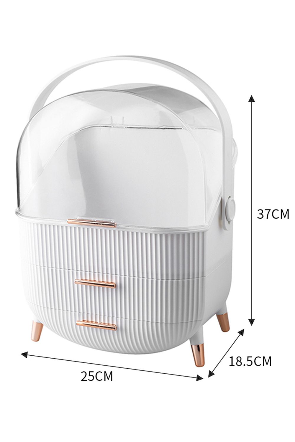 Living and Home Cosmetic Organizer Skincare Display Box With 2 Layers Of Storage Boxes And Transparent Lid image 3