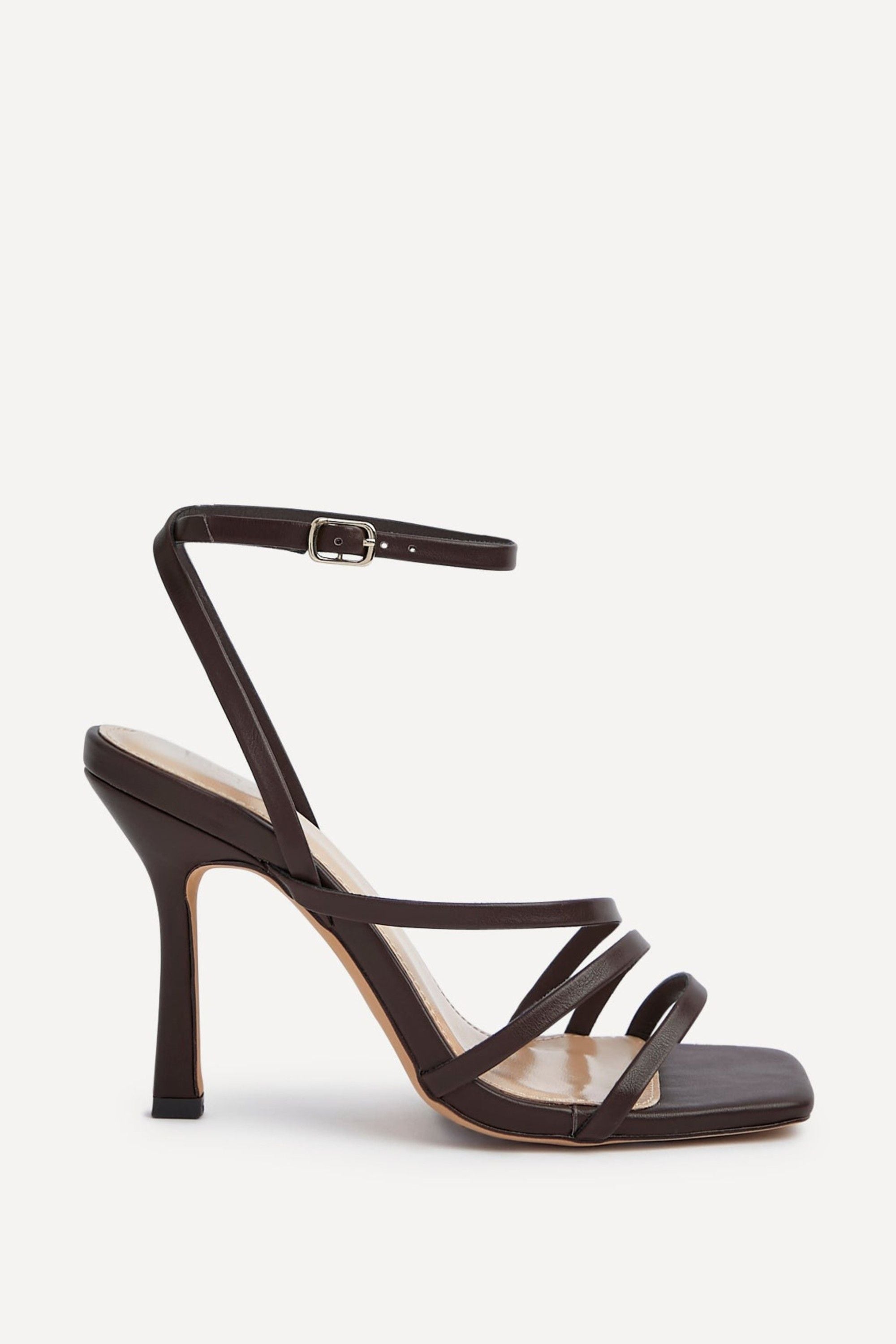 Linzi Scarlett Brown Faux Leather Strappy Heel Sandal image 1