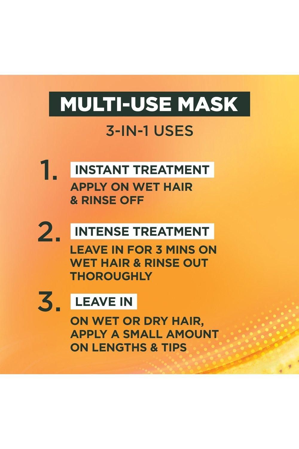 Garnier Ultimate Blends Hair Food Banana 3-in-1 Dry Hair Mask Treatment Multi image 5