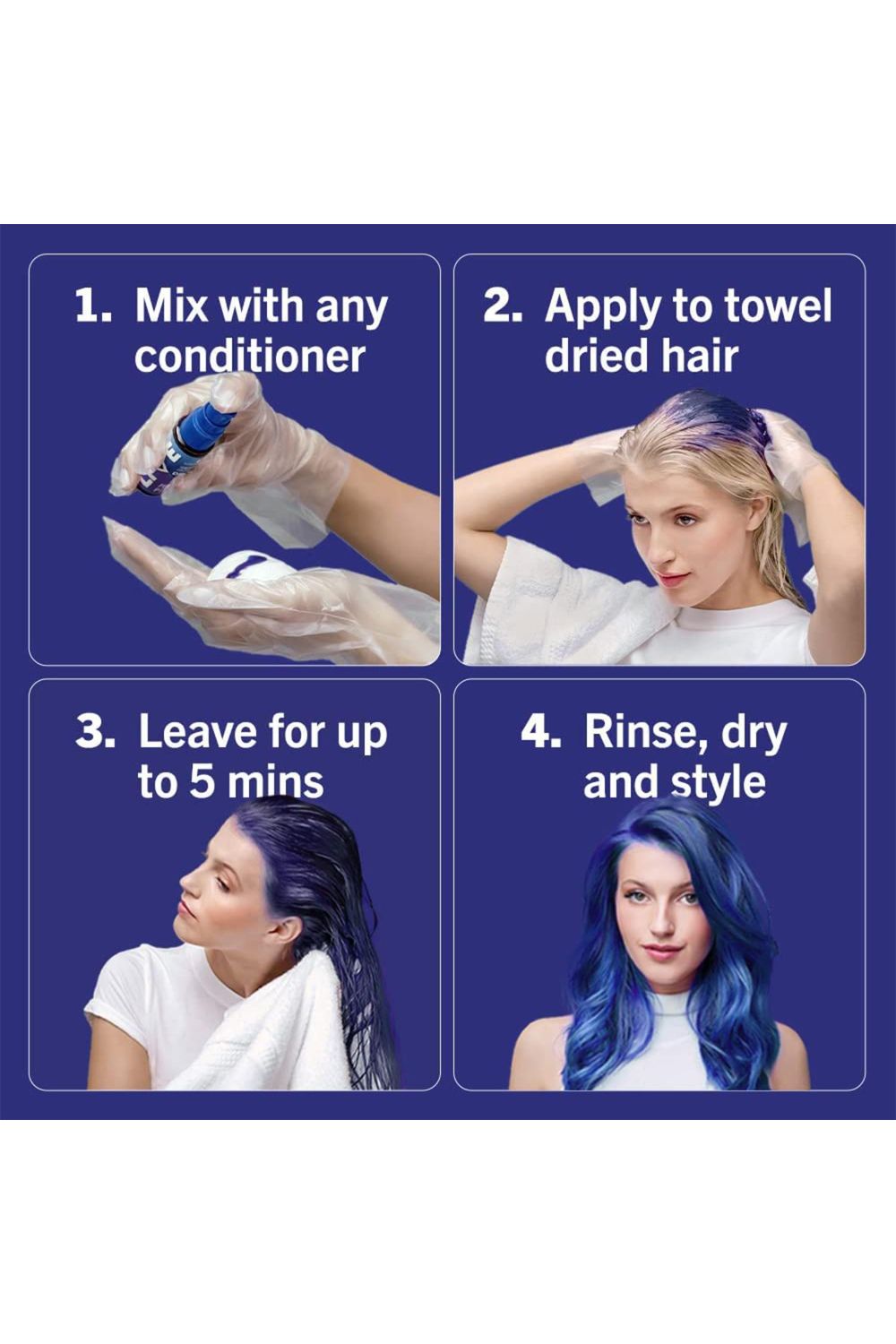 Schwarzkopf Live Colour Drops 'Hair Dye' Crystal Blue 3 Pack image 3