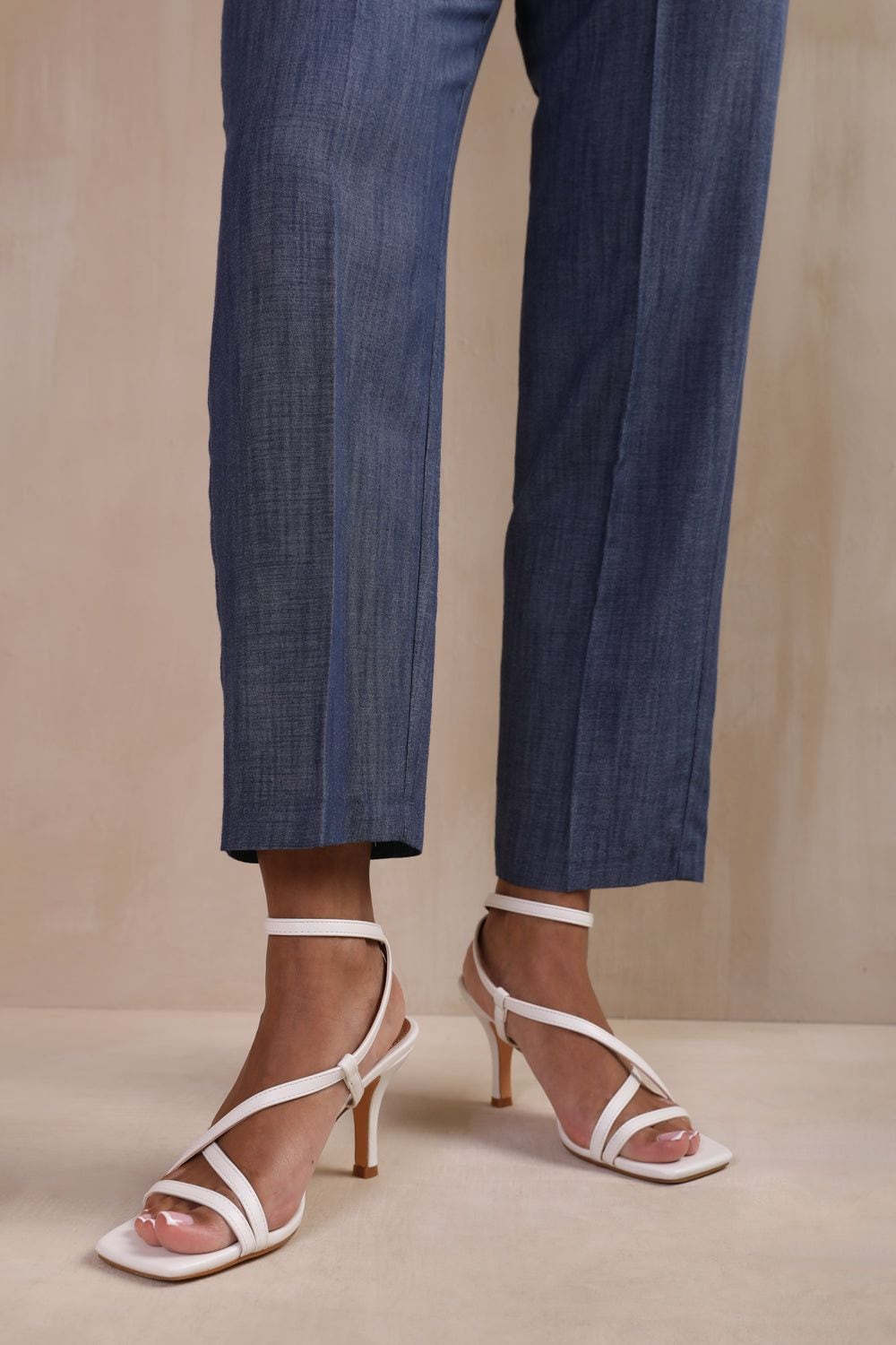 Where's That From 'Austin' Multi Strap Cross Over Mid Heels image 1