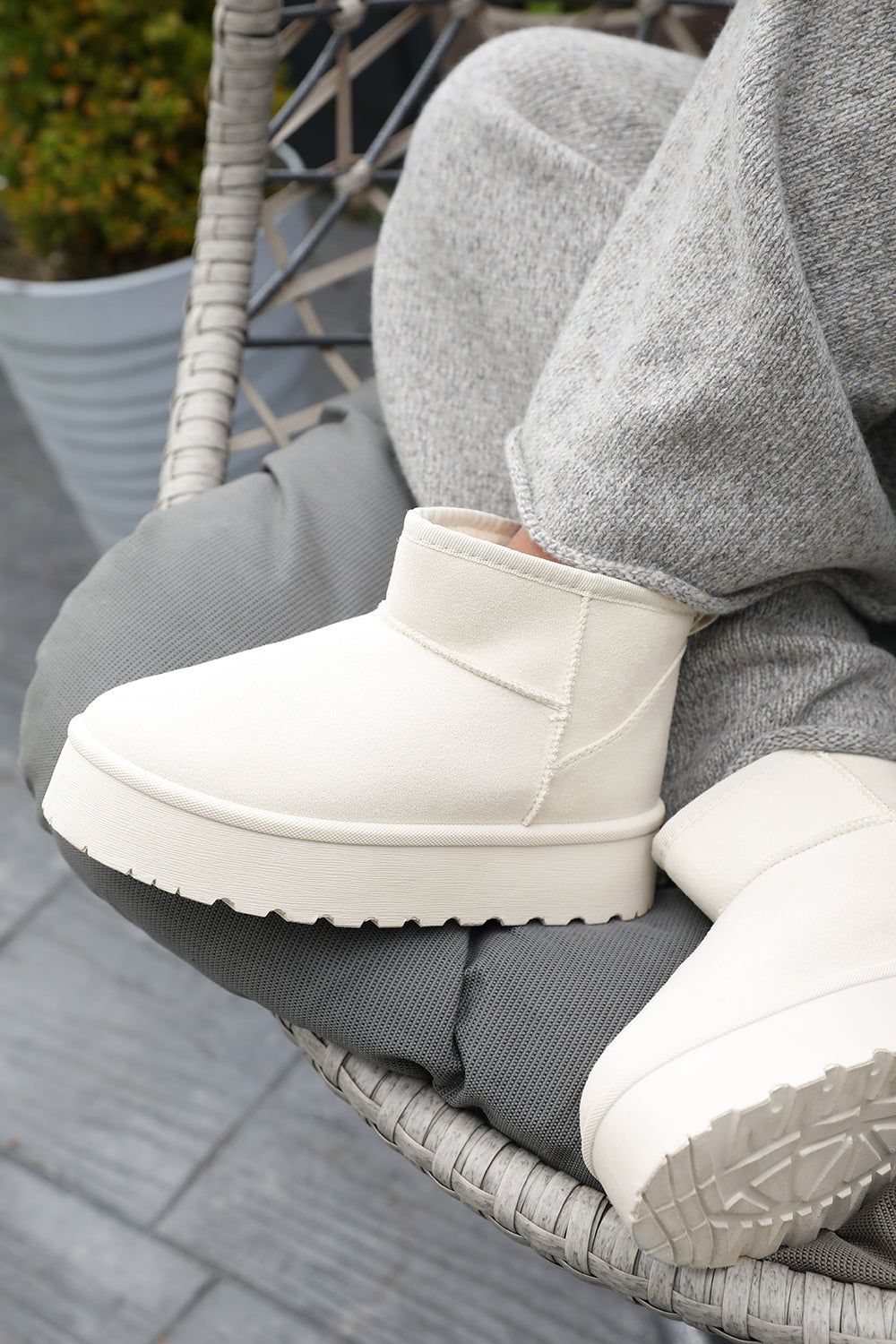 Where's That From 'Calla' Flatform Fur Lining Ankle Boot image 1