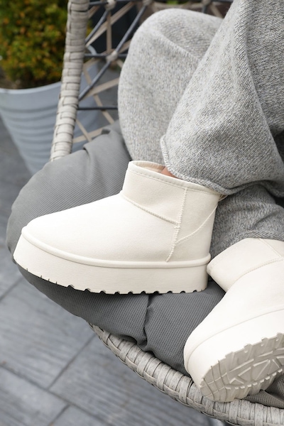 Where's That From 'Calla' Flatform Fur Lining Ankle Boot