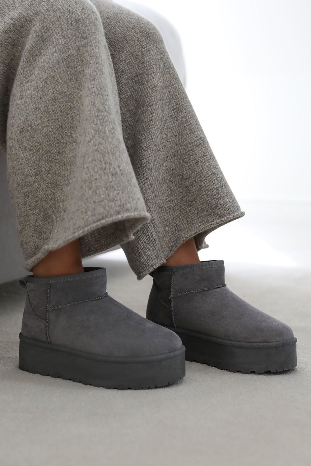 Where's That From 'Calla' Flatform Fur Lining Ankle Boot image 1