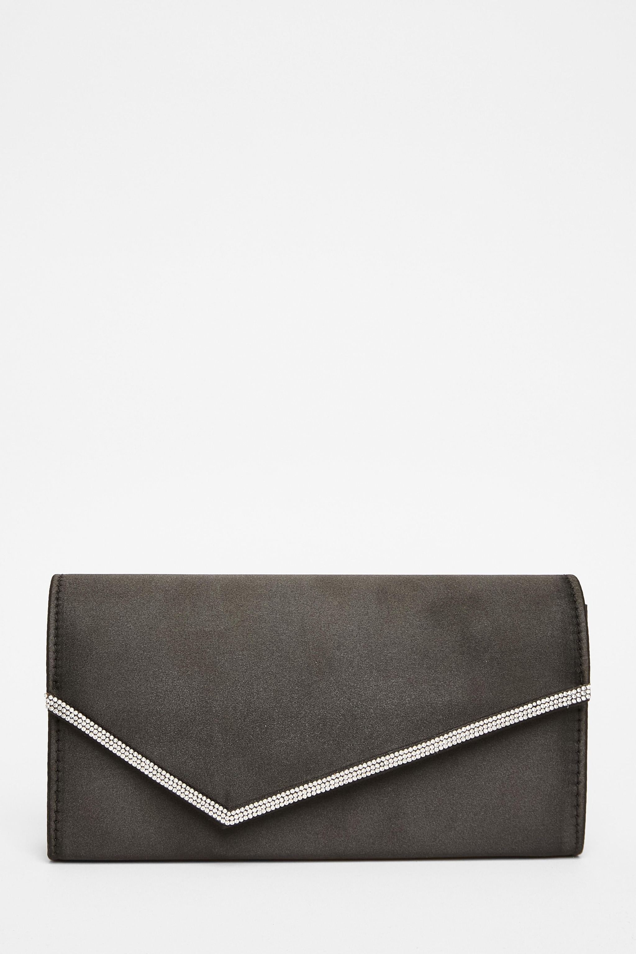 Quiz Black Diamante Clutch image 3