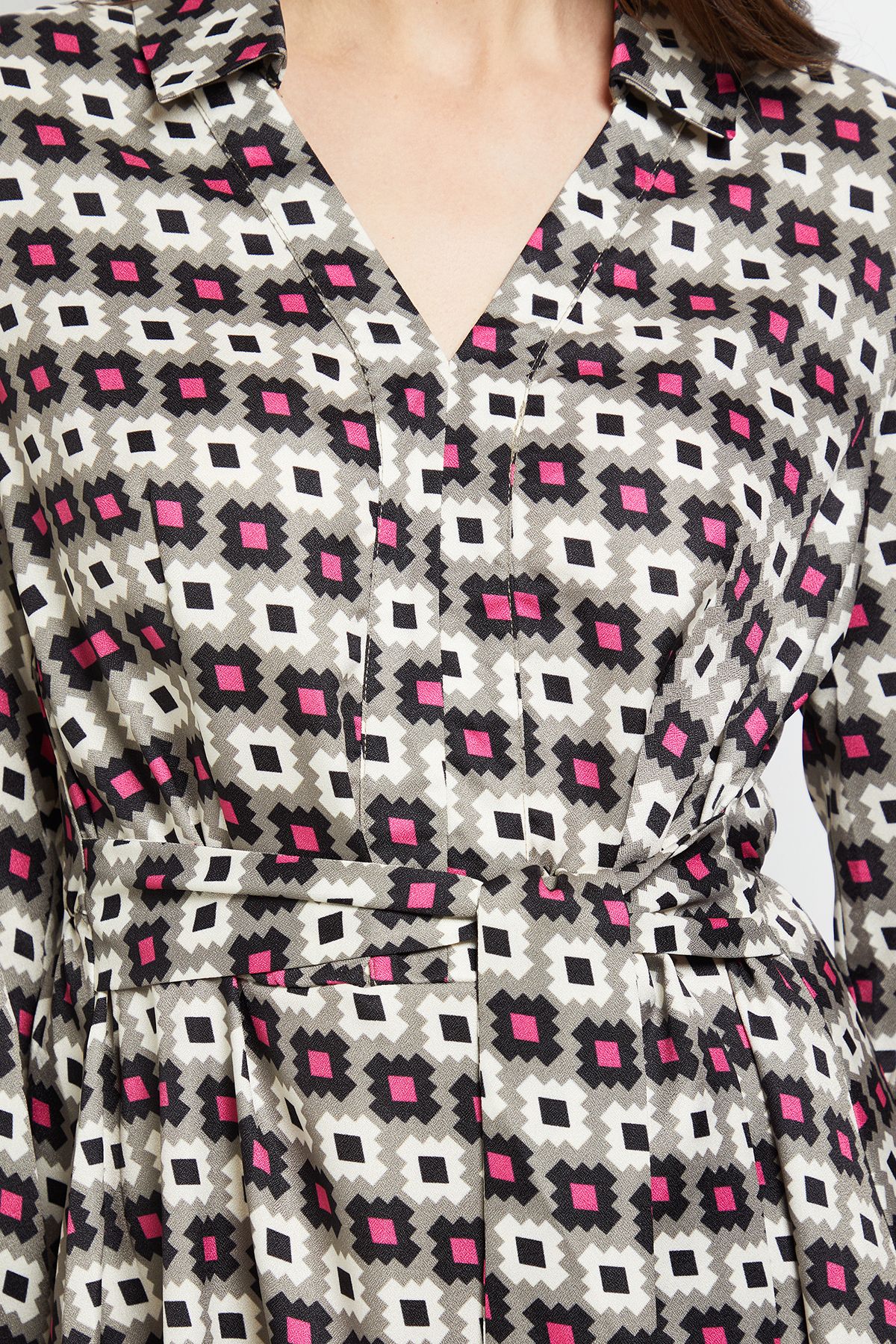 Principles Contrast Collar Shirt Dress Green image 5