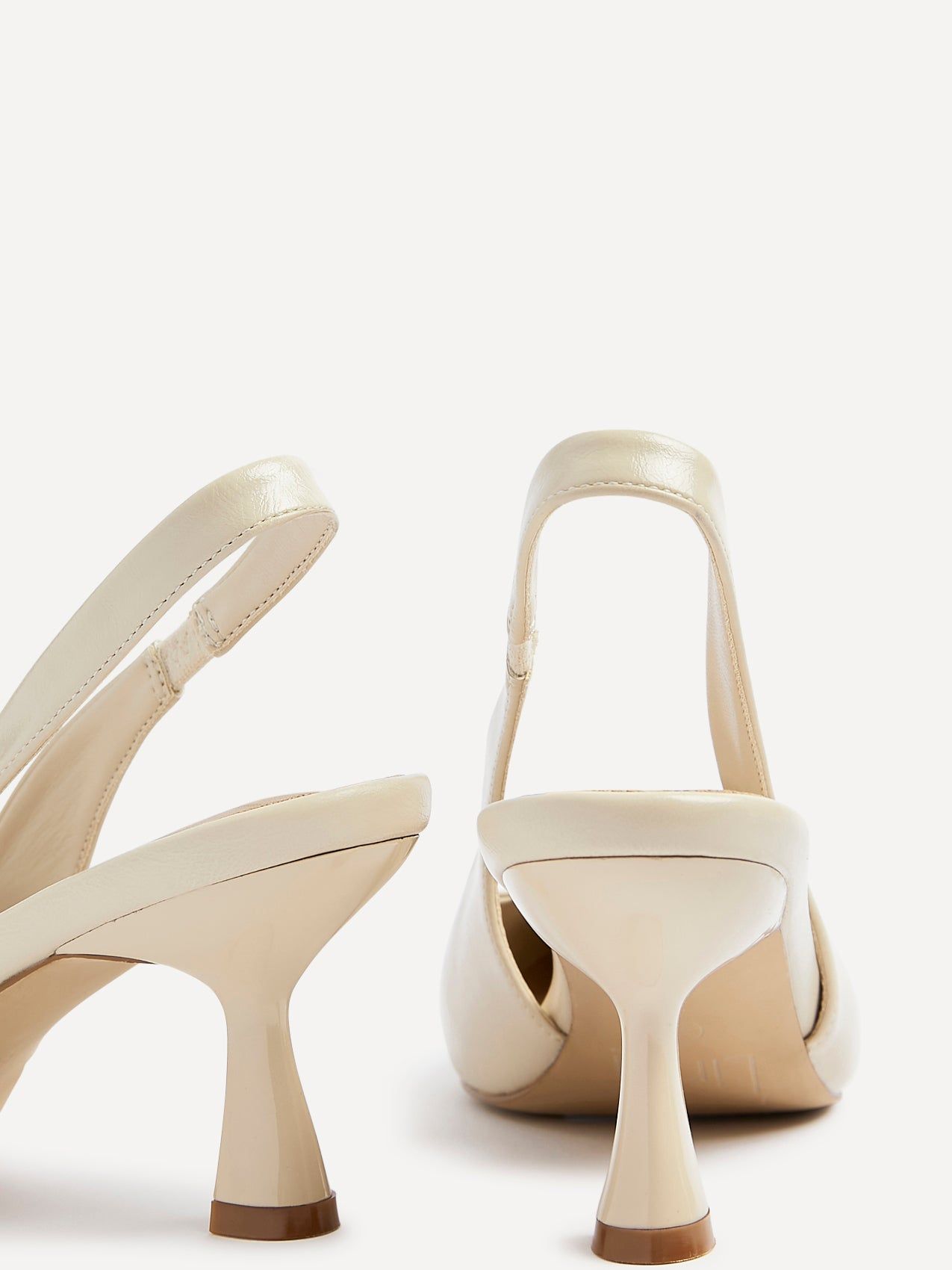 Linzi Presley Beige Faux Leather Sling Back Low Court Heel image 4