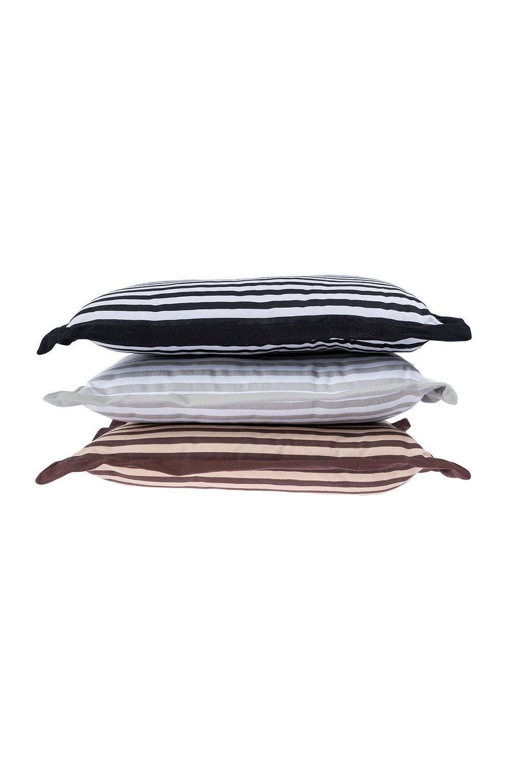 Homescapes Handmade Striped Seat Pad Soft Cotton Dining Chair Cushion image 4