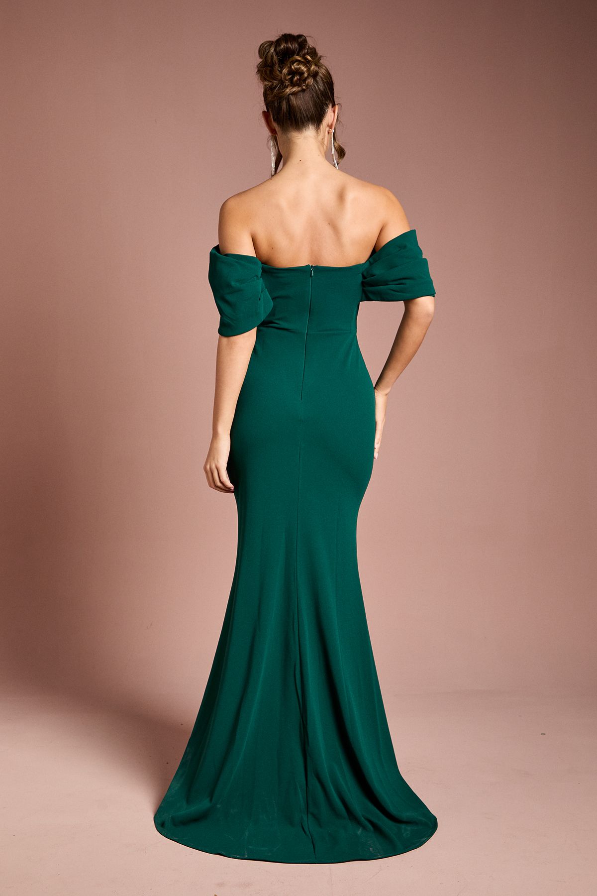 Coast Bardot Stretch Fishtail Maxi Dress Emerald image 3
