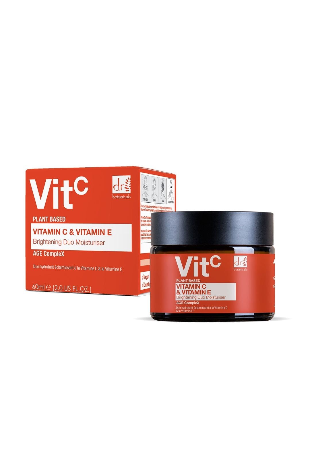 Dr. Botanicals Vitamin C 1% & Vitamin E Brightening Duo Moisturiser 60ml image 1