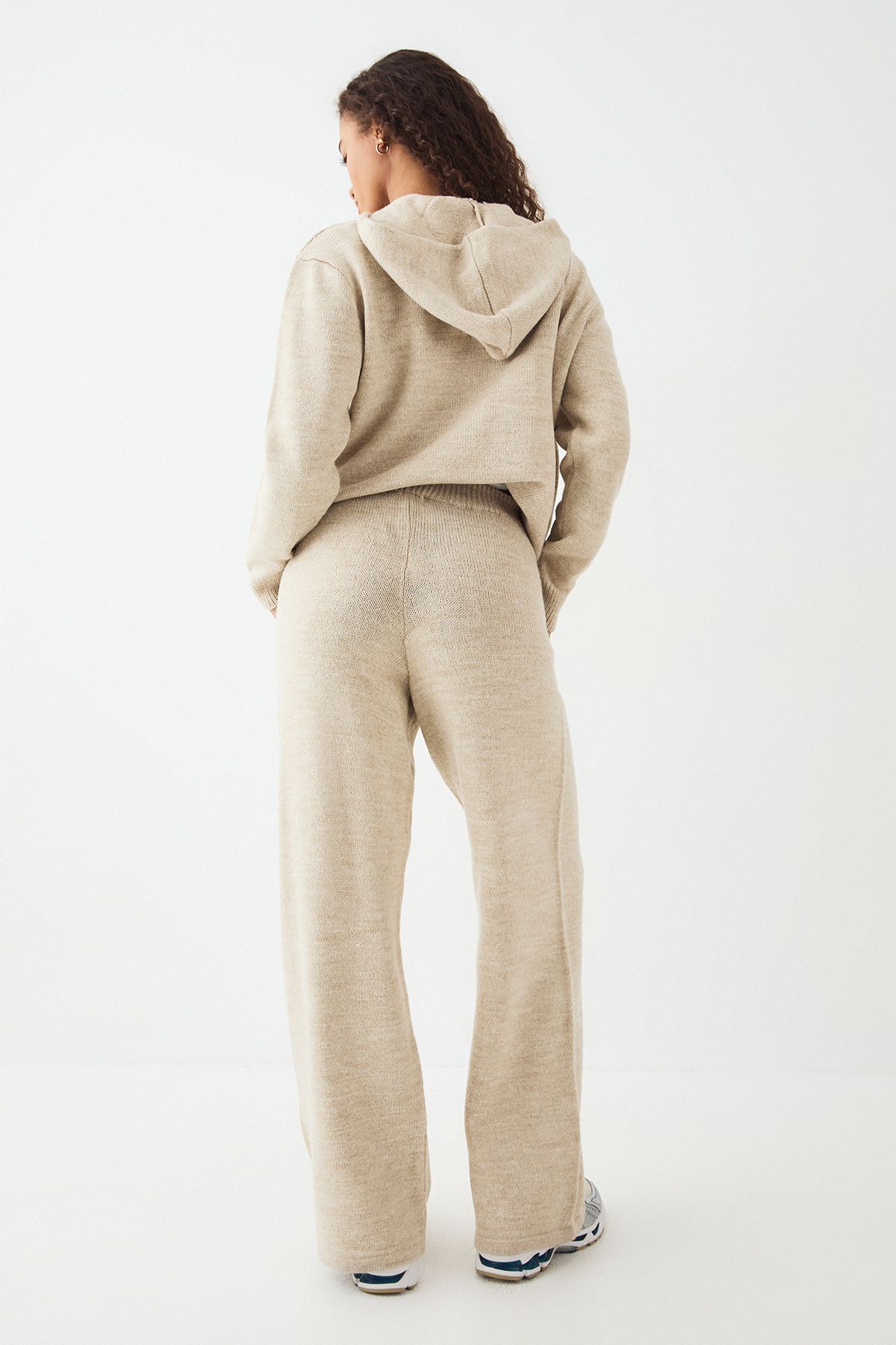 DSGN Studio DSGN Studio Knitted Straight Leg Trouser Oatmeal image 2