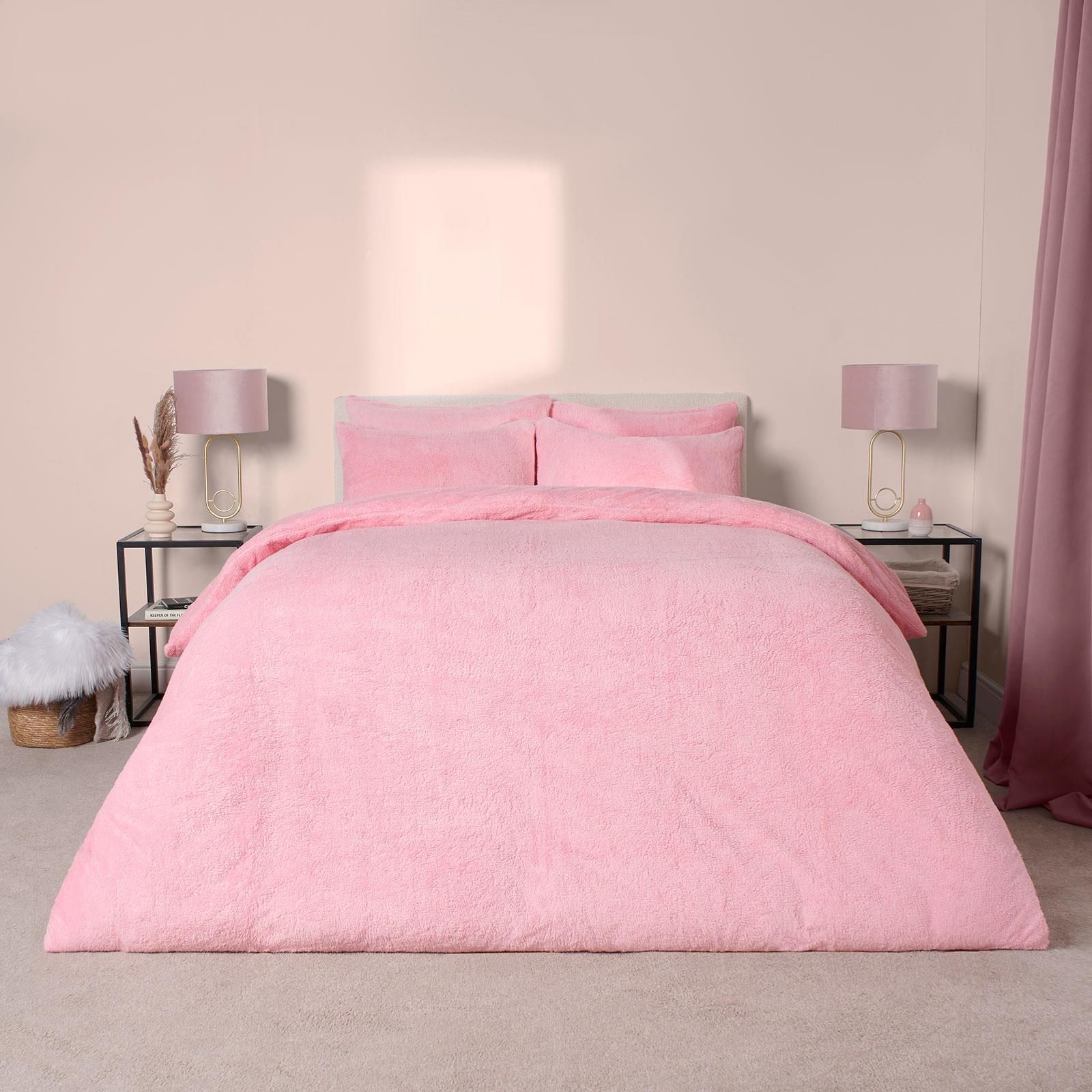 OHS Thermal Soft Teddy Fleece Duvet Cover Bedding Set