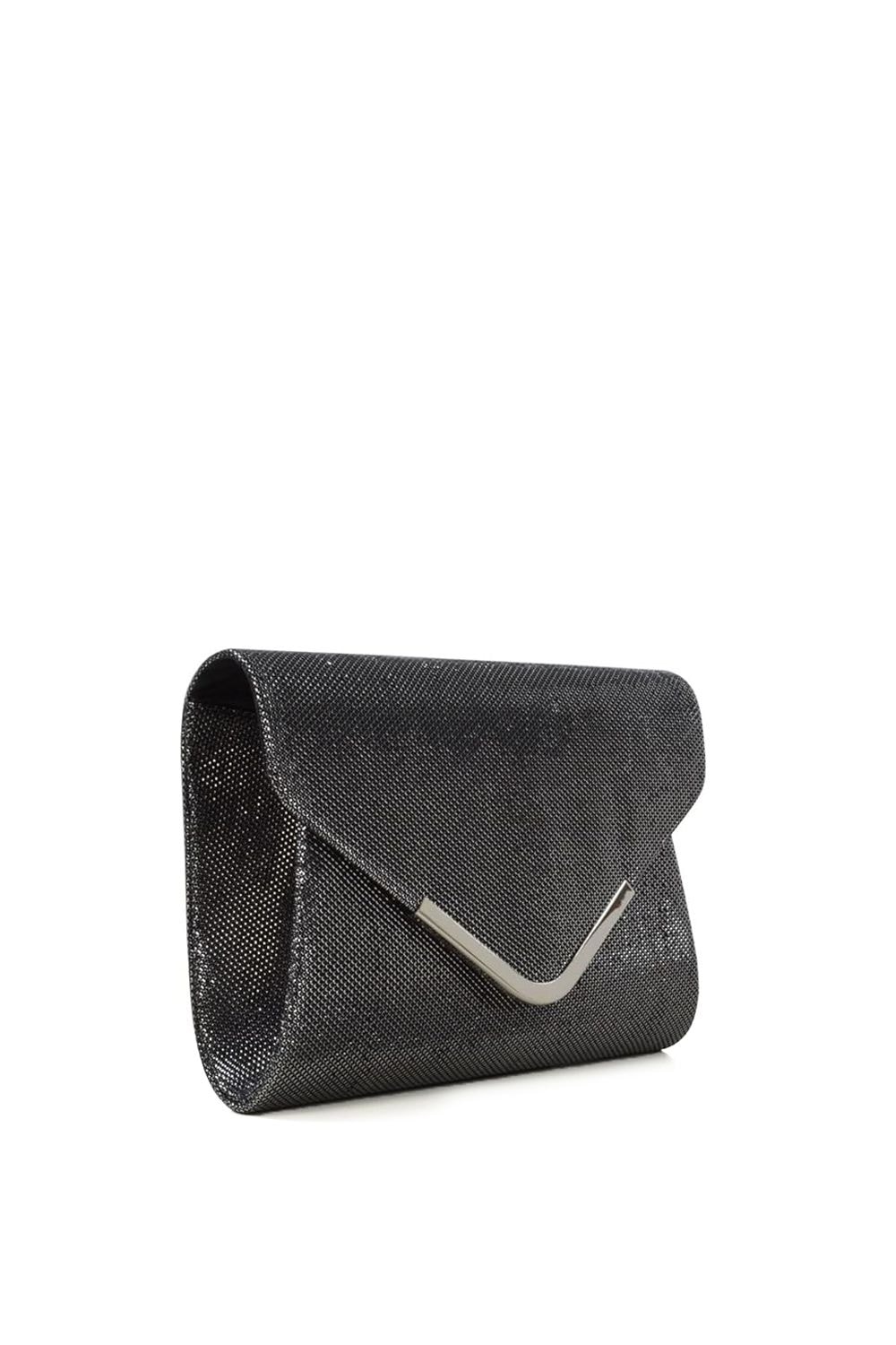 XY London 'Cara' Chrome Trim Clutch Envelope Bag With Chain Strap image 3
