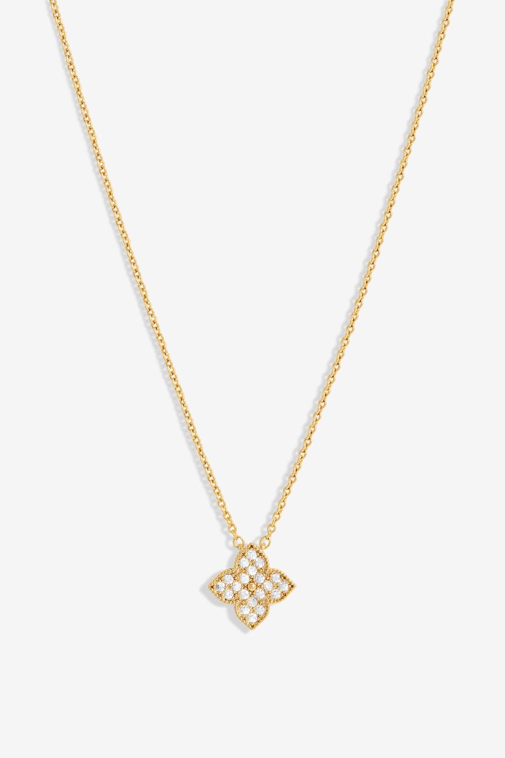 Jon Richard Gold Plated Pave Clover Pendant image 1