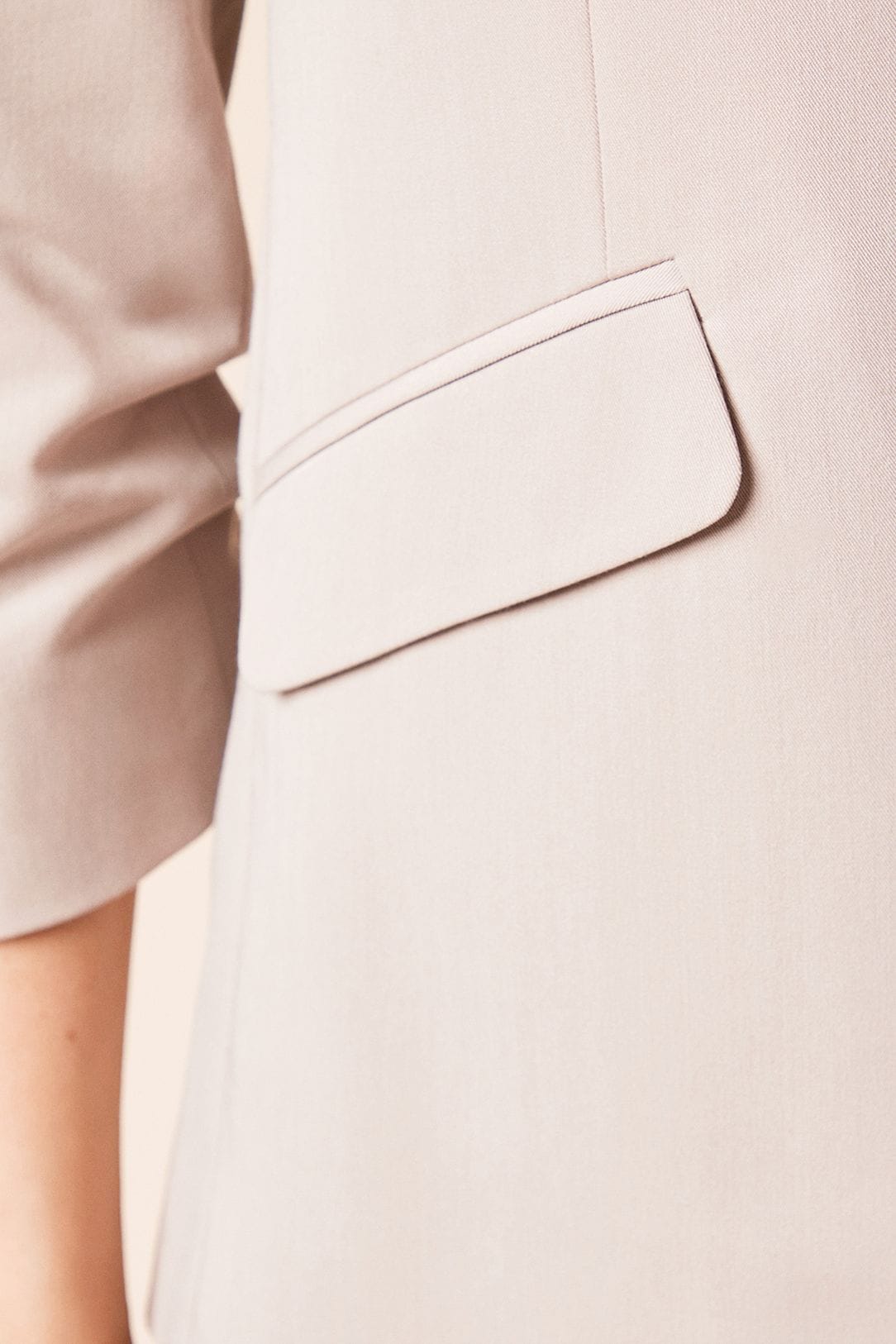 Dorothy Perkins Ruched Sleeve Blazer Stone image 5