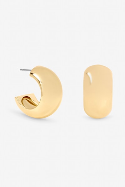 Mood Gold Plated Chubby Hoop Earrings