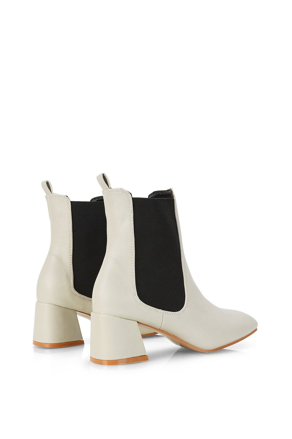 XY London 'Luca' Square Toe Pull On Mid Block Heel Chelsea Boots image 5