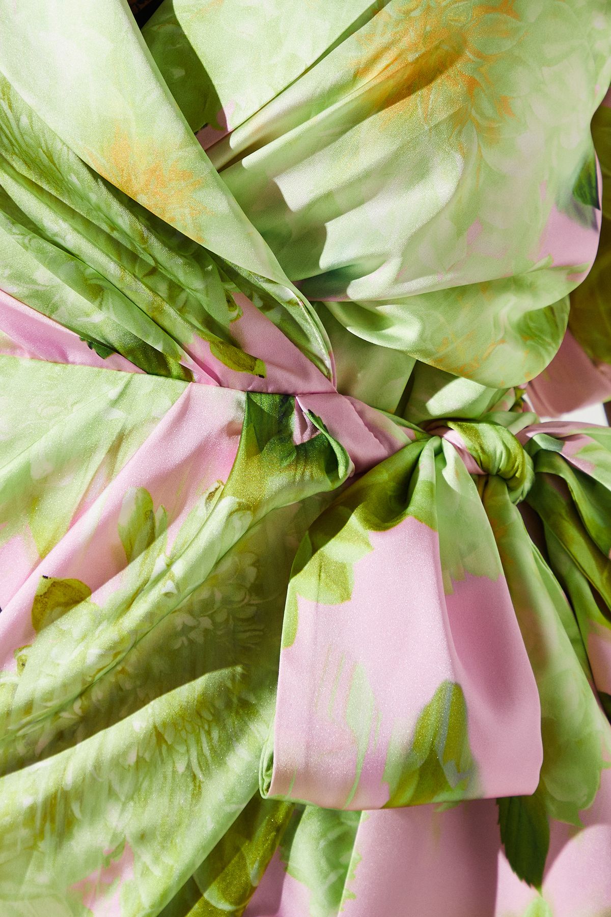 Coast Blurred Floral Satin Wrap Dress Multi image 5