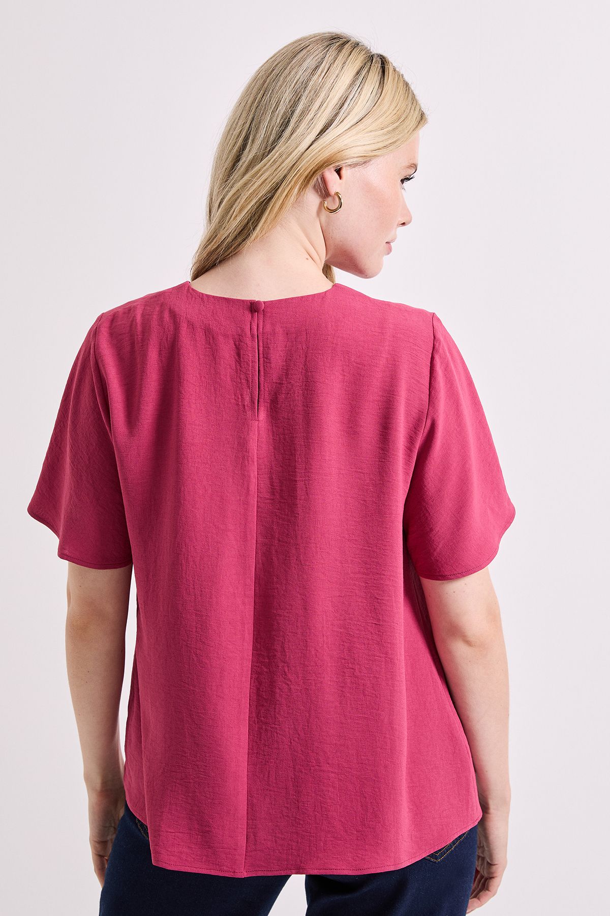 Dorothy Perkins Gathered Neckline Angel Sleeve Blouse Rose image 3