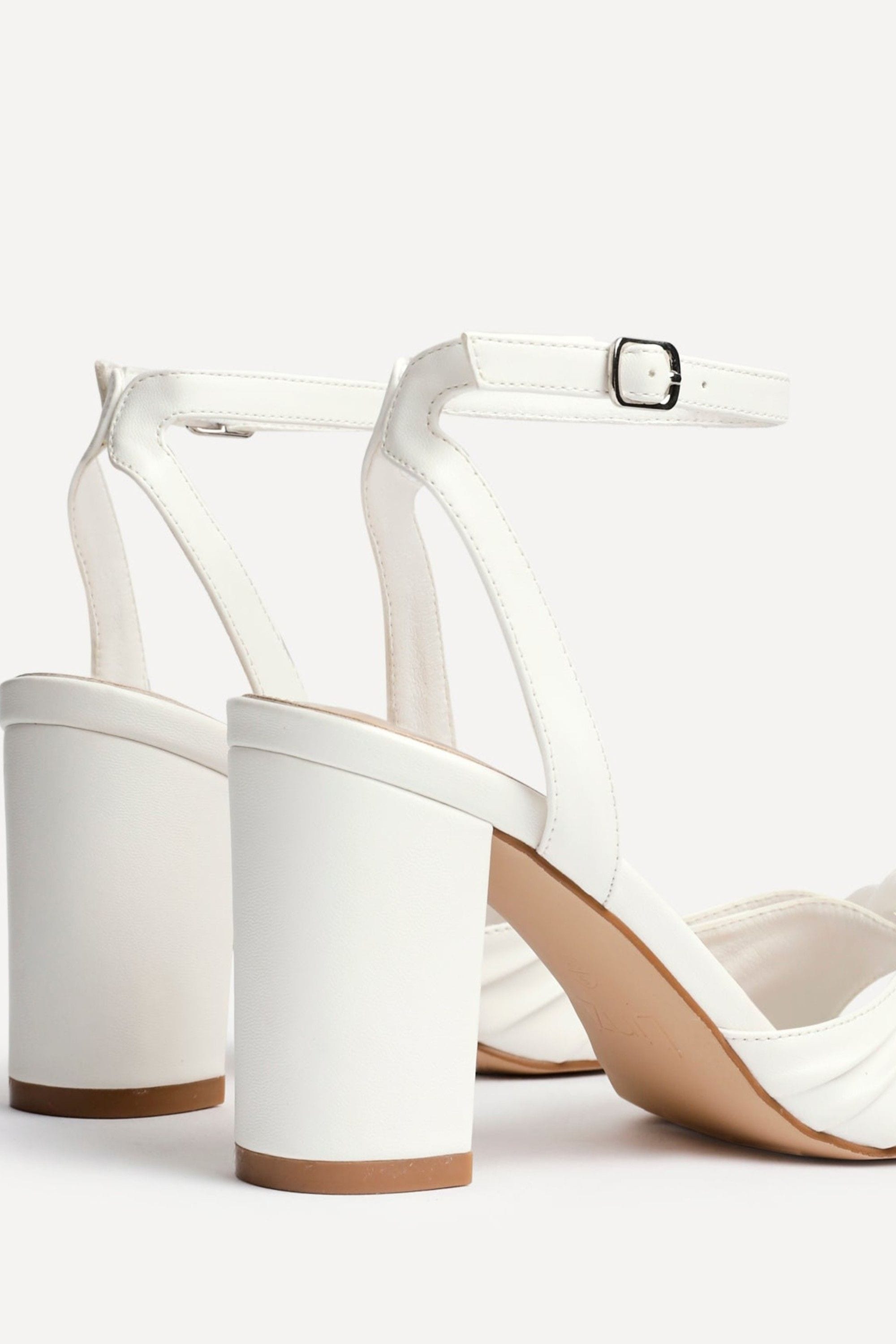 Linzi Darling White Faux Leather Heeled Sandals image 4