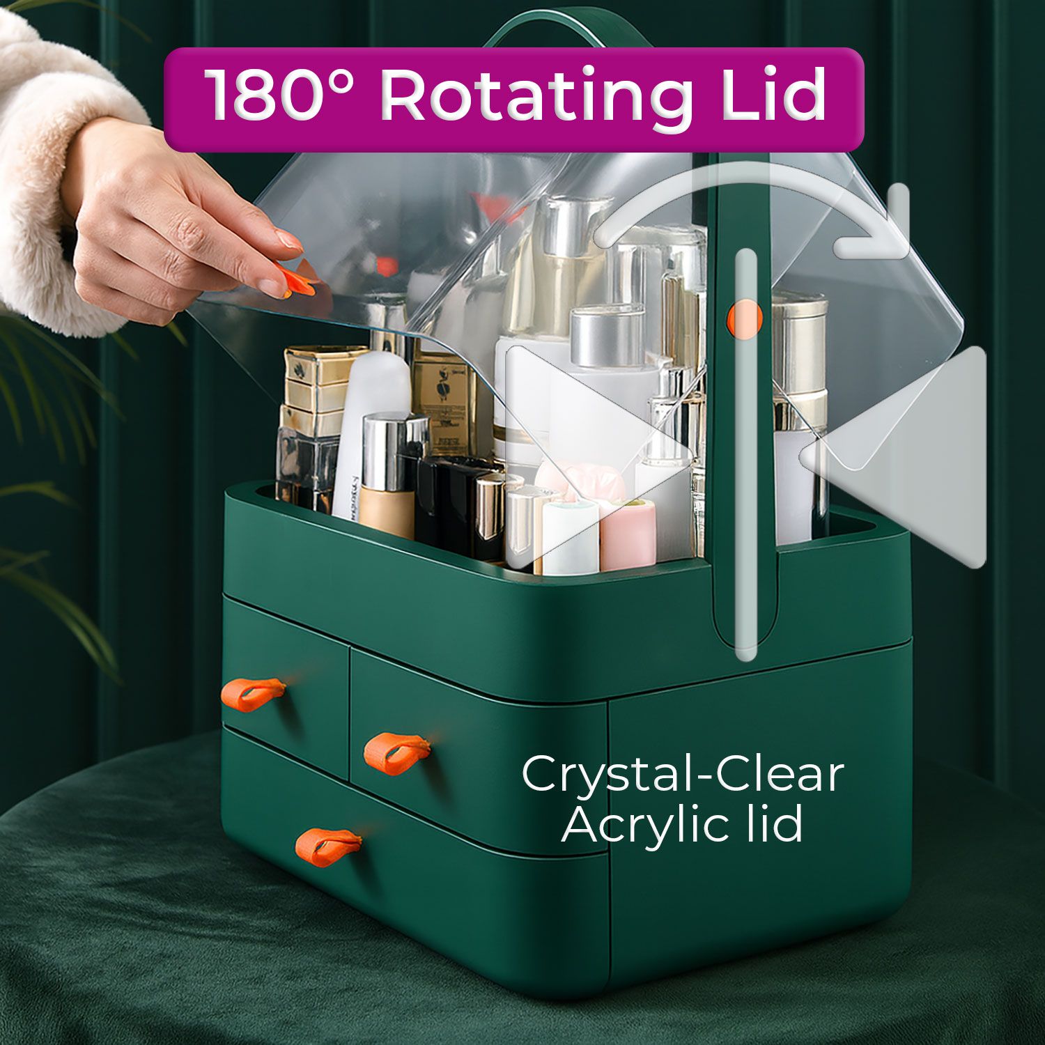 Neo Acrylic Makeup Organiser Cosmetic Storage Box image 5