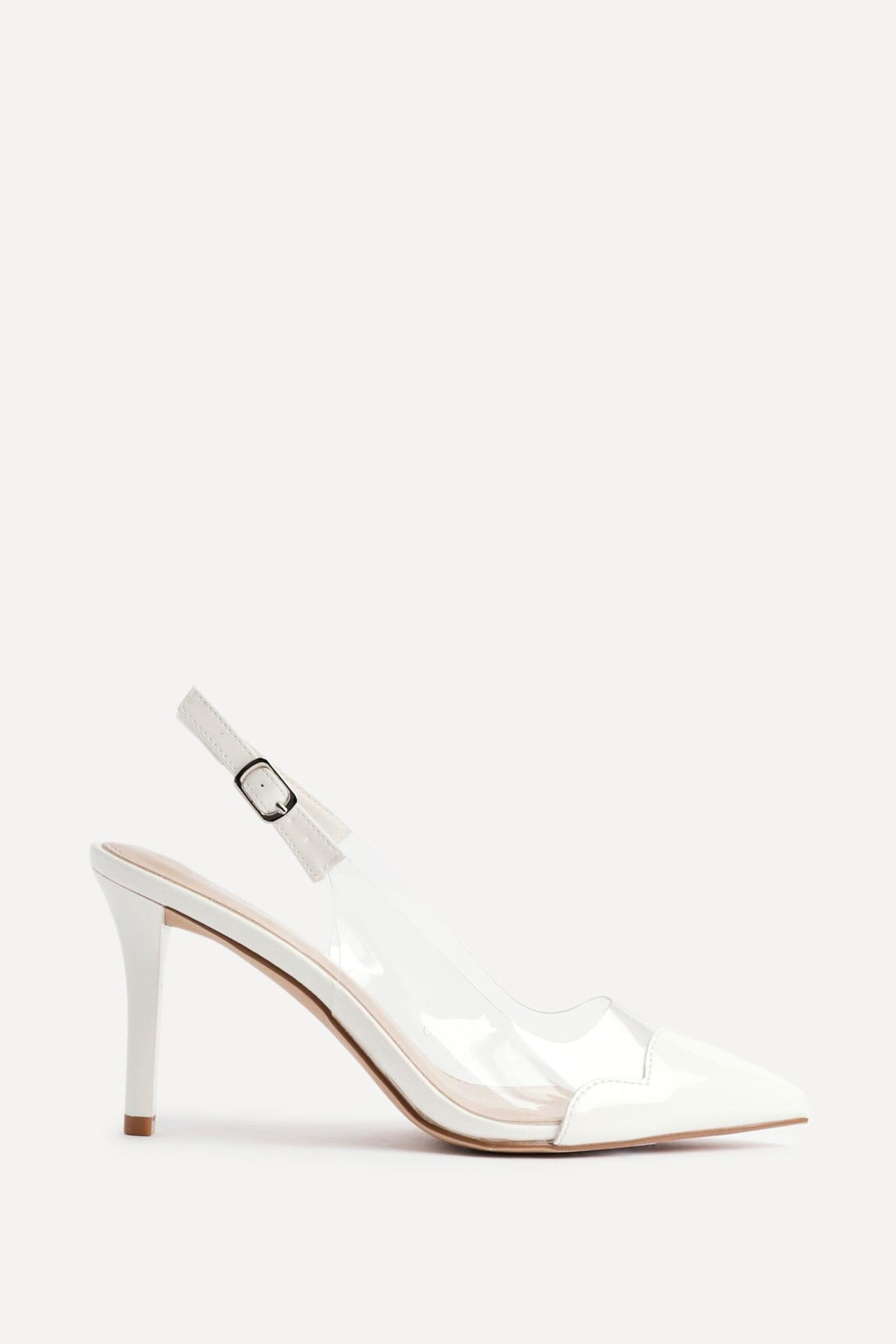 Linzi Nolita White Perspex Court Heels