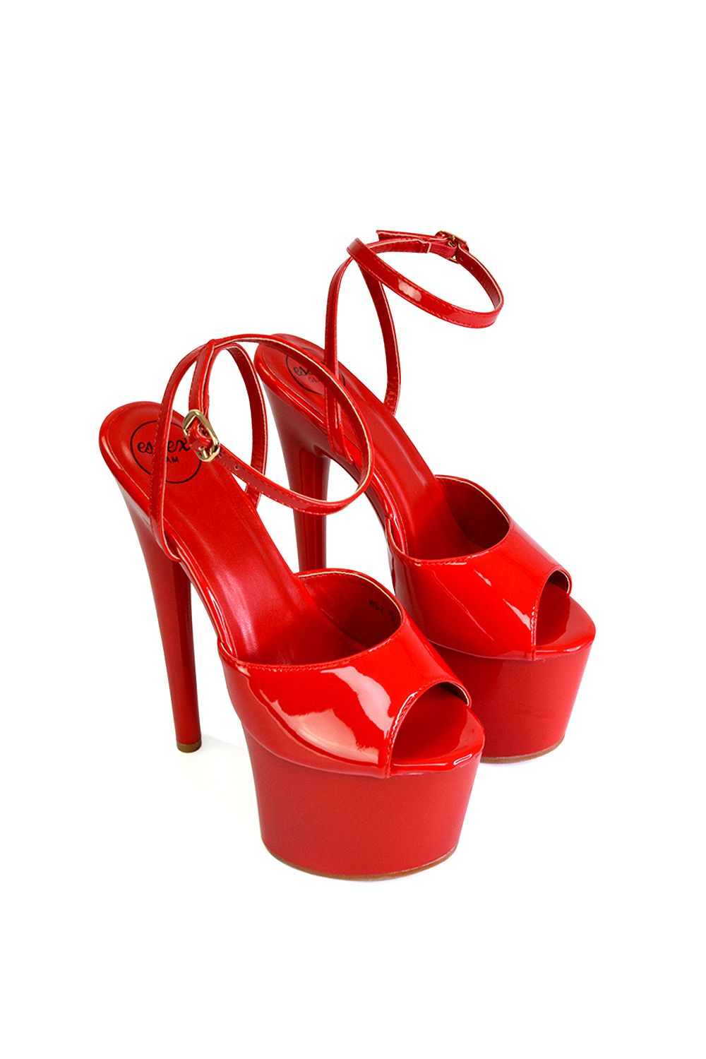 XY London 'Sunshine' Strappy Peep Toe Stiletto High Heel Platform Shoes image 3