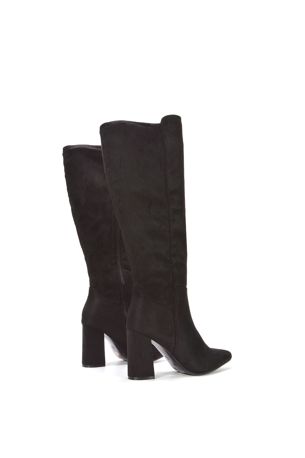 XY London 'Wisteria' Wide Calf Stretchy Block High Heel Knee Boots image 4