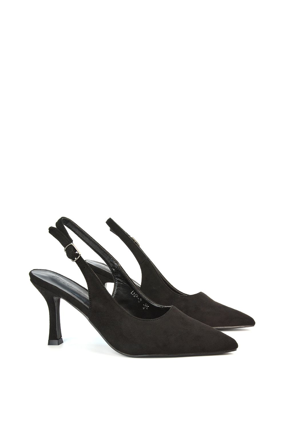 XY London 'Valerie' Stiletto High Heel Closed Toe Slingback Court Shoes image 3