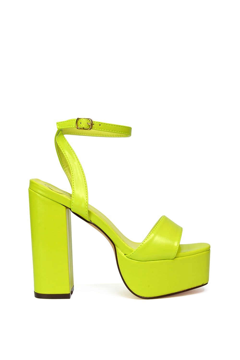 XY London 'Jayce' Strappy Chunky Block High Heel Platform Shoes With Square Toe image 1