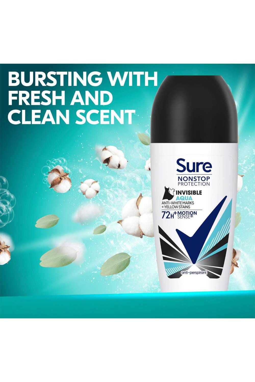 Sure Women Motion Sense 'Antiperspirant Deodorant' Roll-on 72H 50ml, 12pk image 4