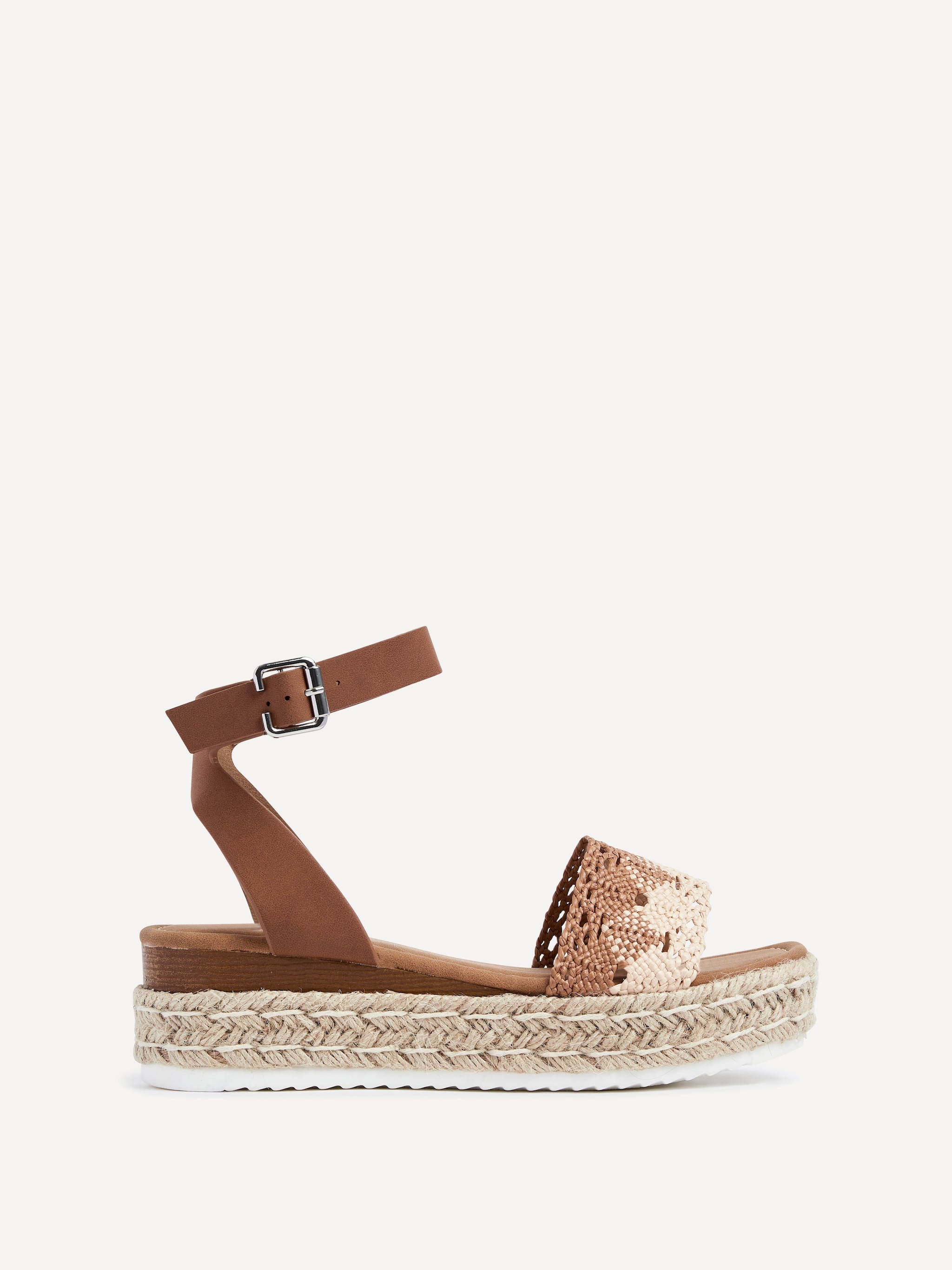 Linzi Harbour Tan Faux Nubuck Flatform Sandal image 1