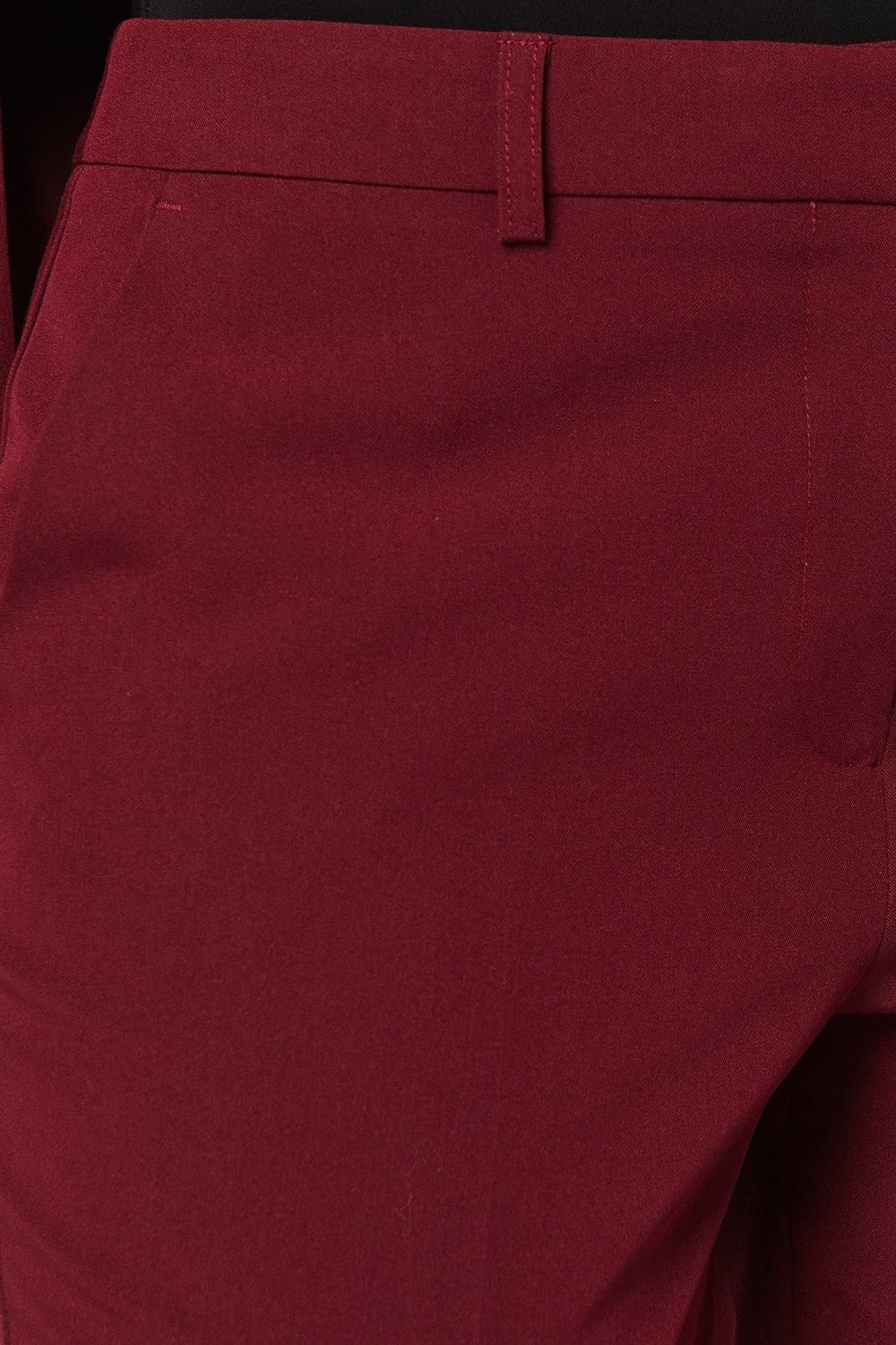 Dorothy Perkins Slim Leg Tailored Ankle Grazer Trouser Burgundy image 5