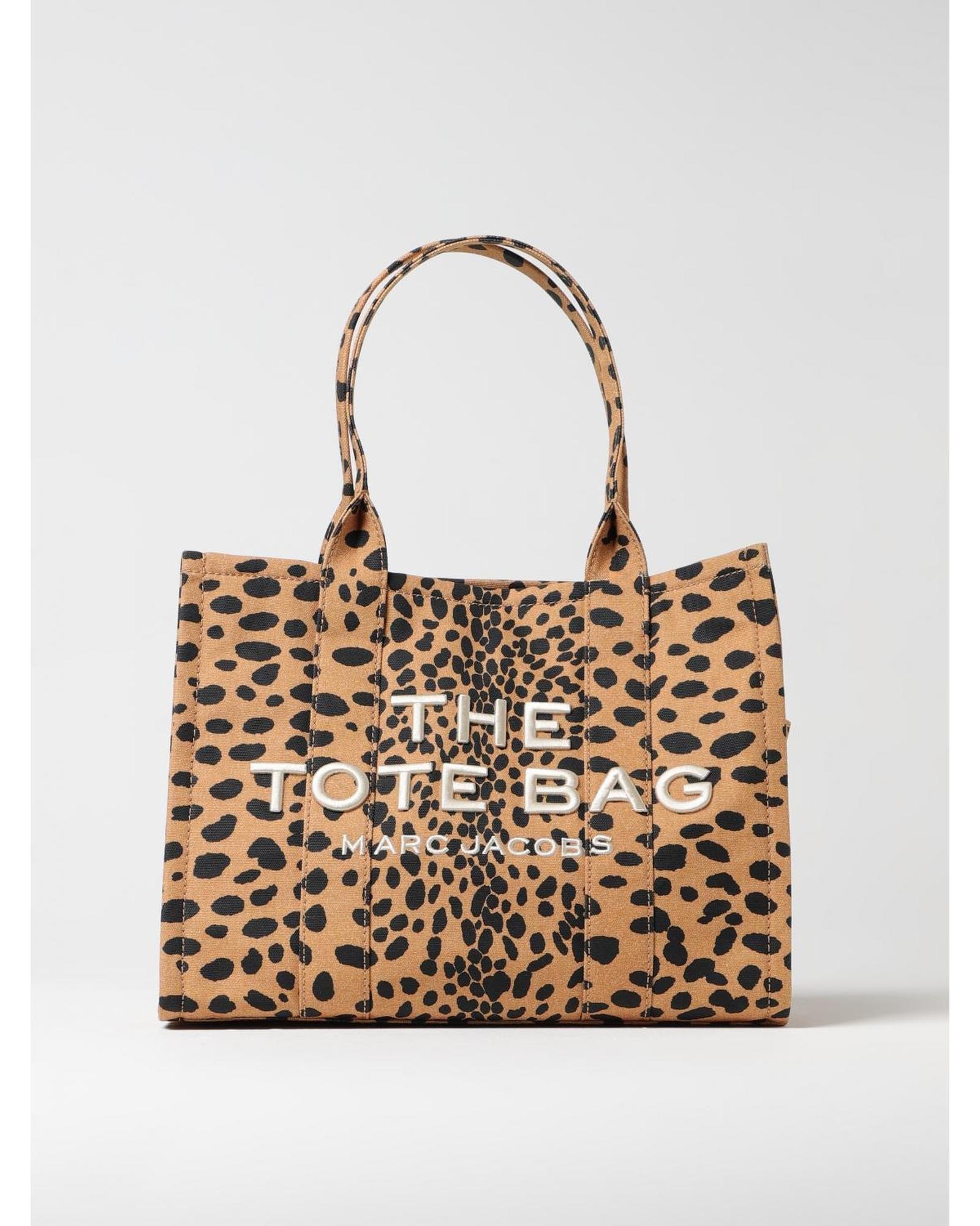 Marc Jacobs The Tote Bag Leopard Print Canvas Wo - Black