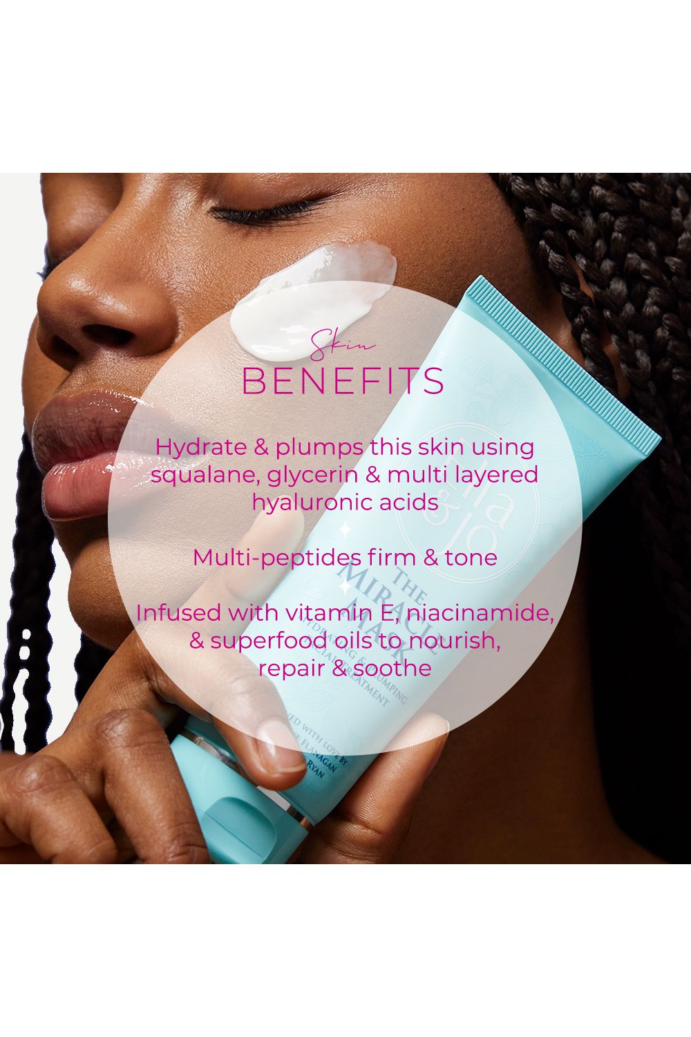 Ella & Jo Cosmetics The Miracle Mask  Hydrating & Plumping 100ml Multi image 3