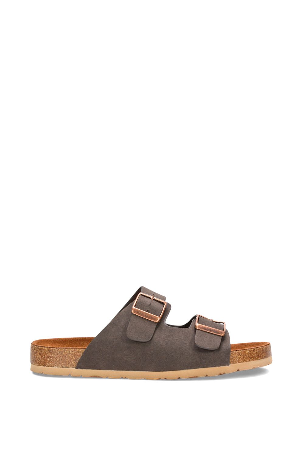 XY London 'Star' Double Strap Buckle Up Summer Slip On Flat Sandals